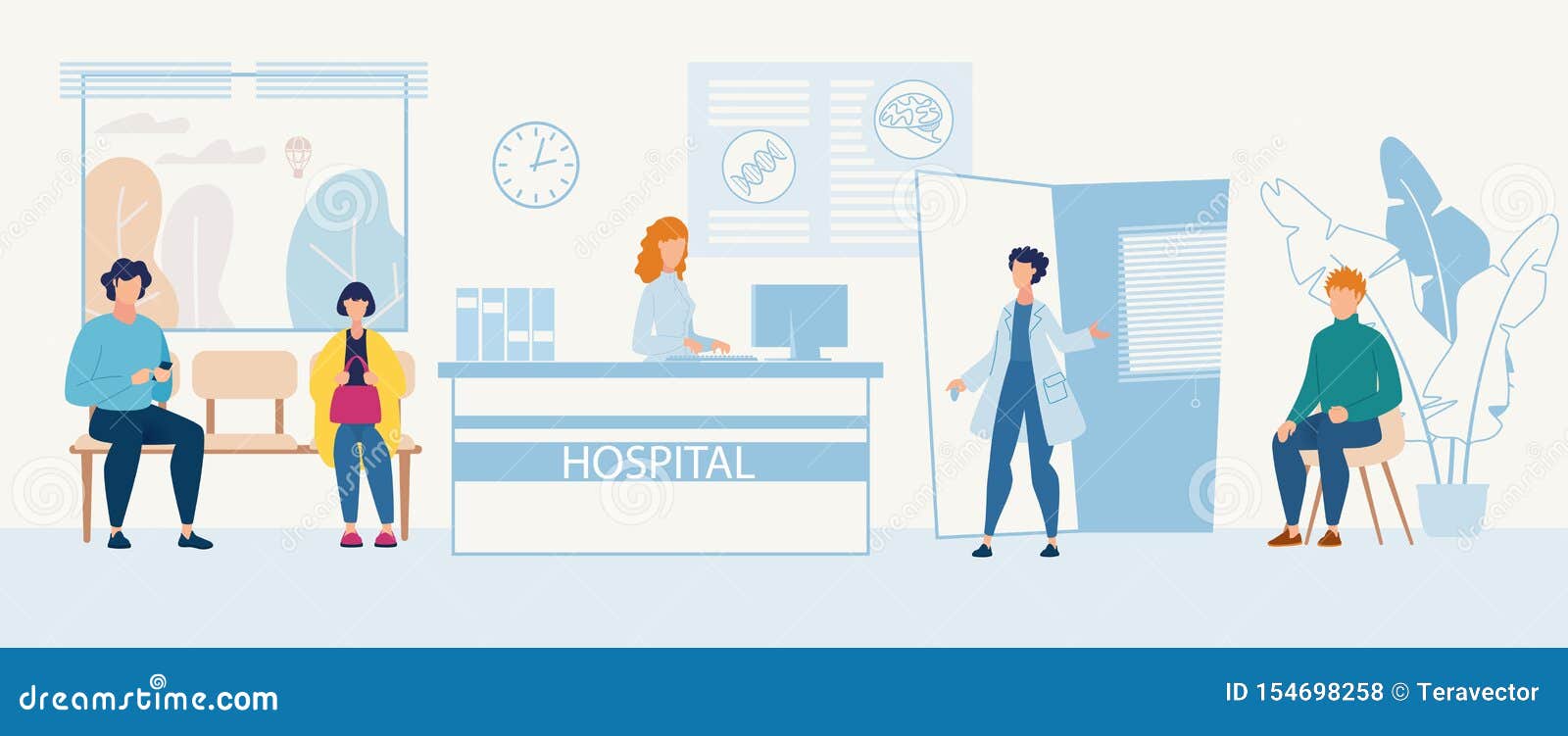 Download Advertising Flyer Hospital Admission Department Stock Vector Illustration Of Care Idea 154698258