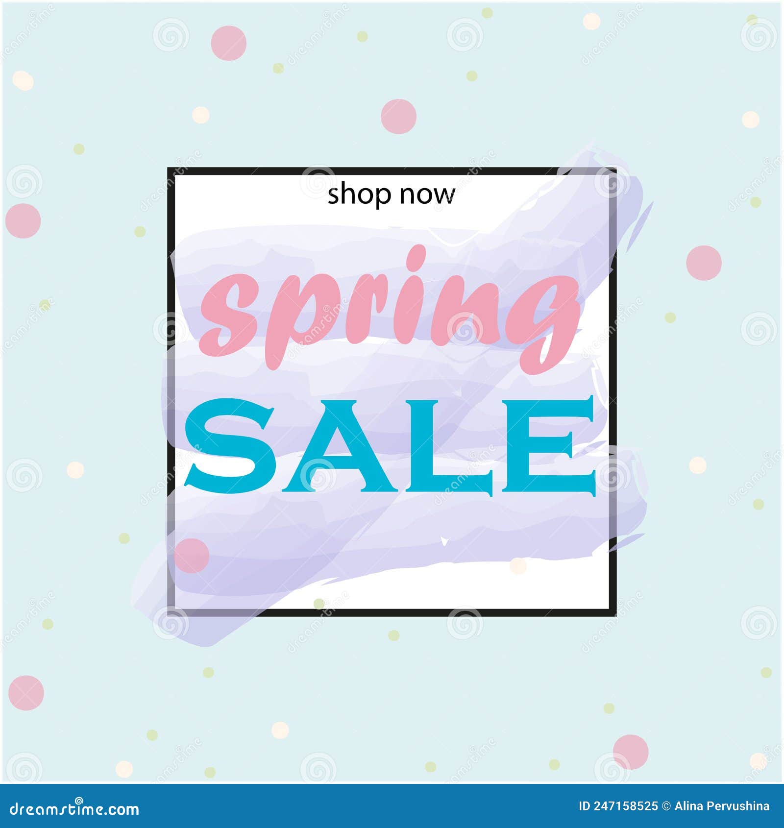 Advertising Poster Spring Sale Stock Illustration - Illustration of ...