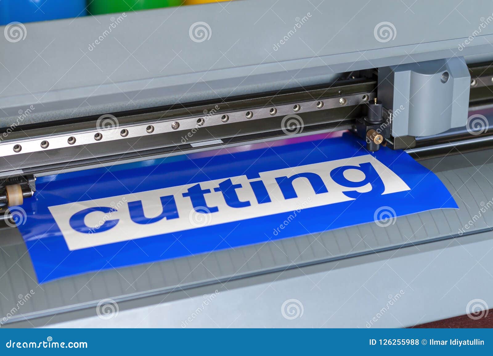 Advertising Services for Plotter Cutting Vinyl Film Stock Photo - Image ...