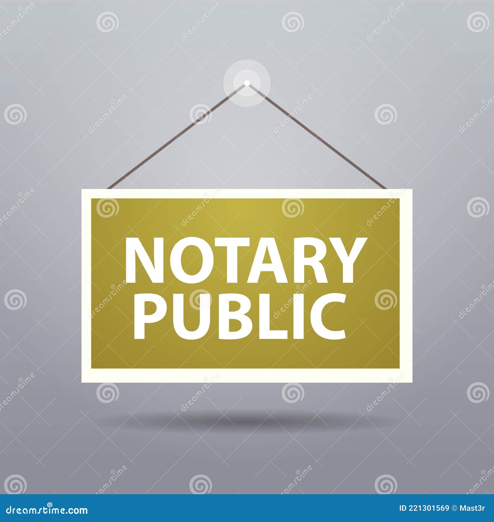 advertising sign hanging door notary public web banner signing and legalization documents concept