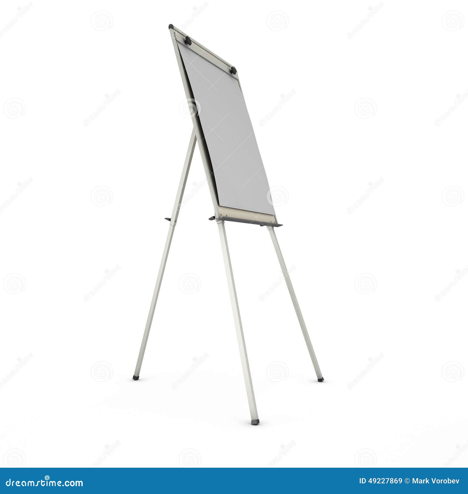 Advertising Stand or Easel Isolated on White Background Stock