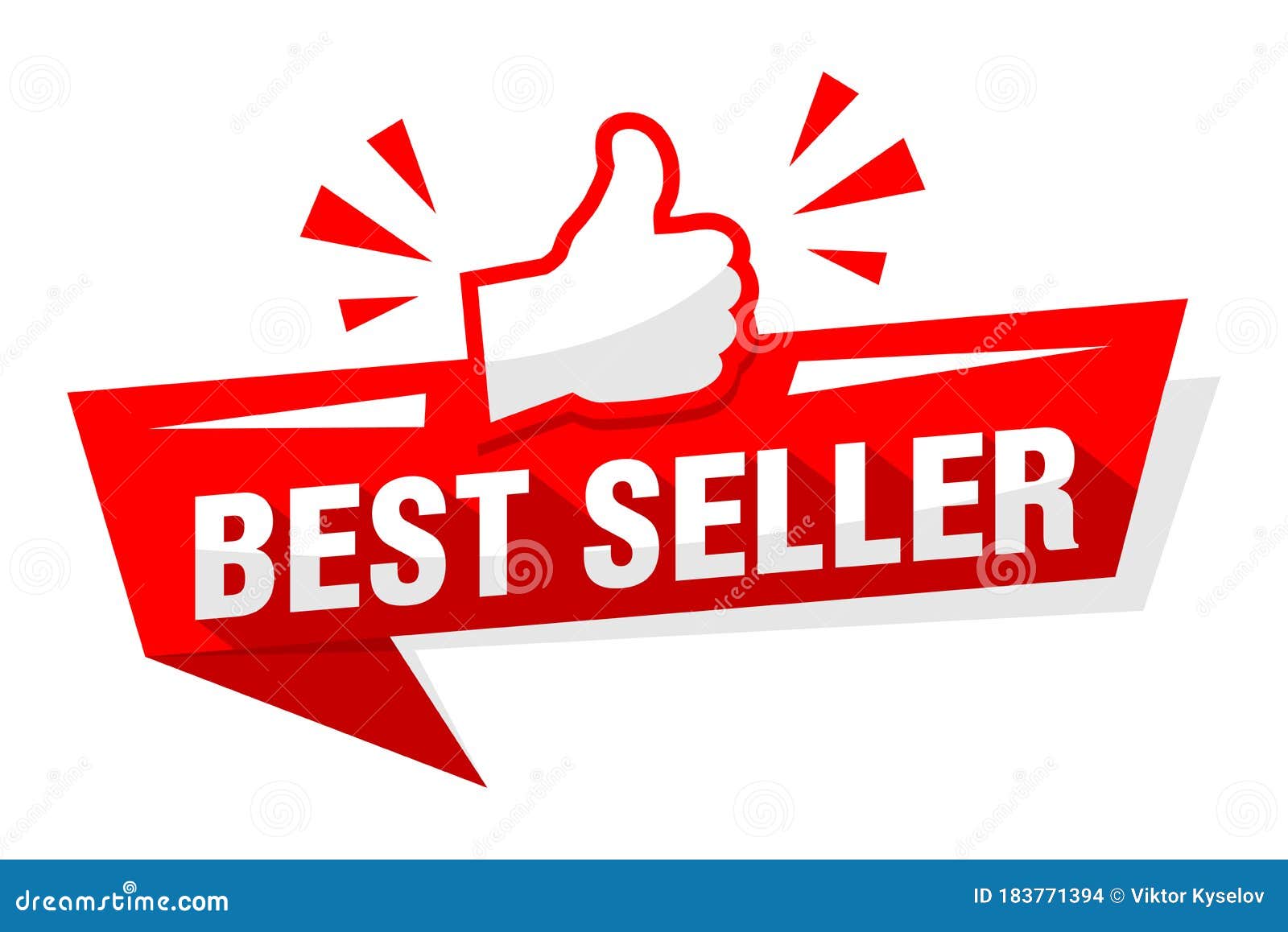 Best Seller Advertising Sticker Stock Vector - Illustration of
