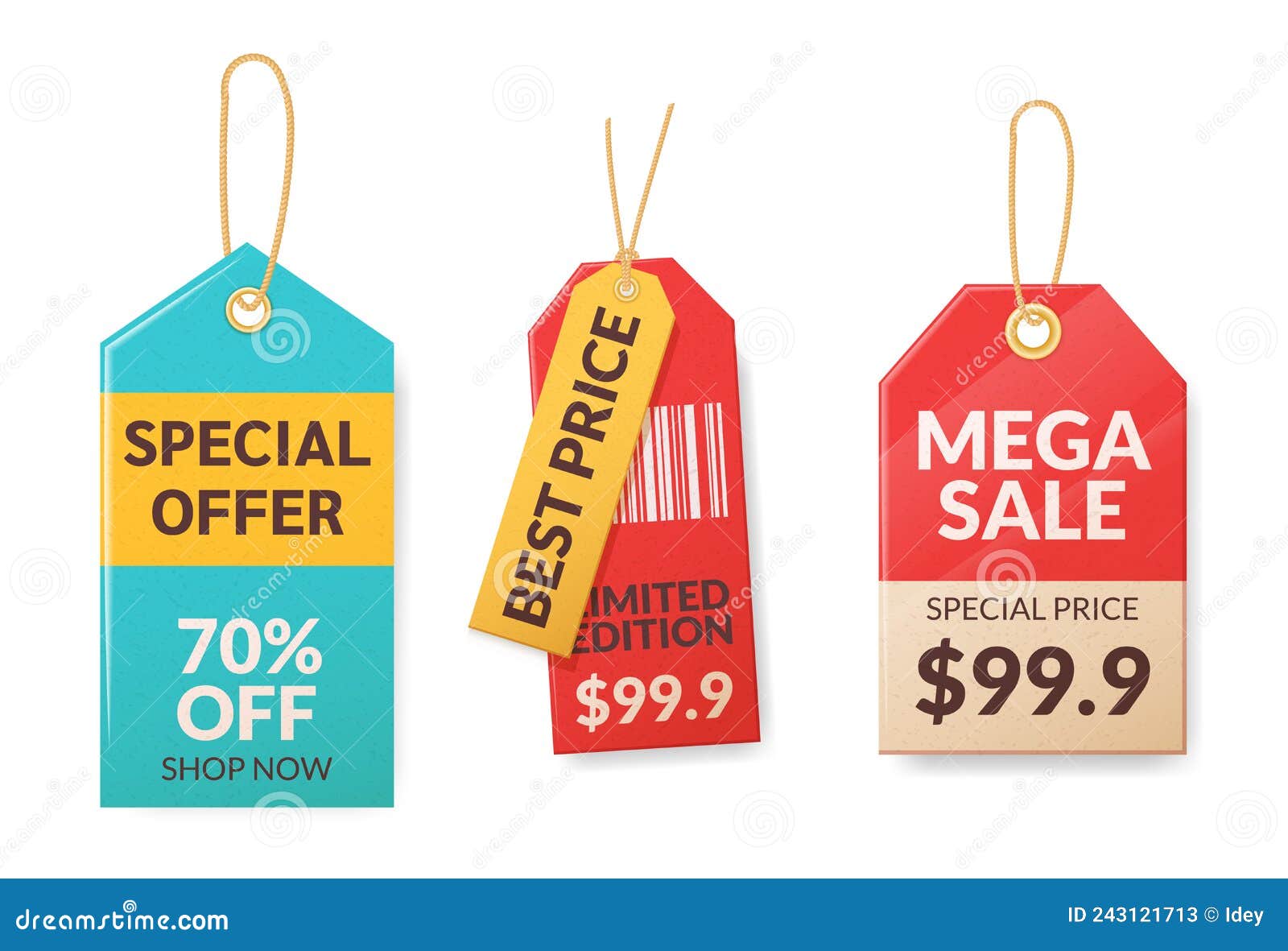 Advertising Wobbler Labels. Wobblers for Sale with Hot Price and Special  Offer Stock Vector - Illustration of dangler, flat: 243121713