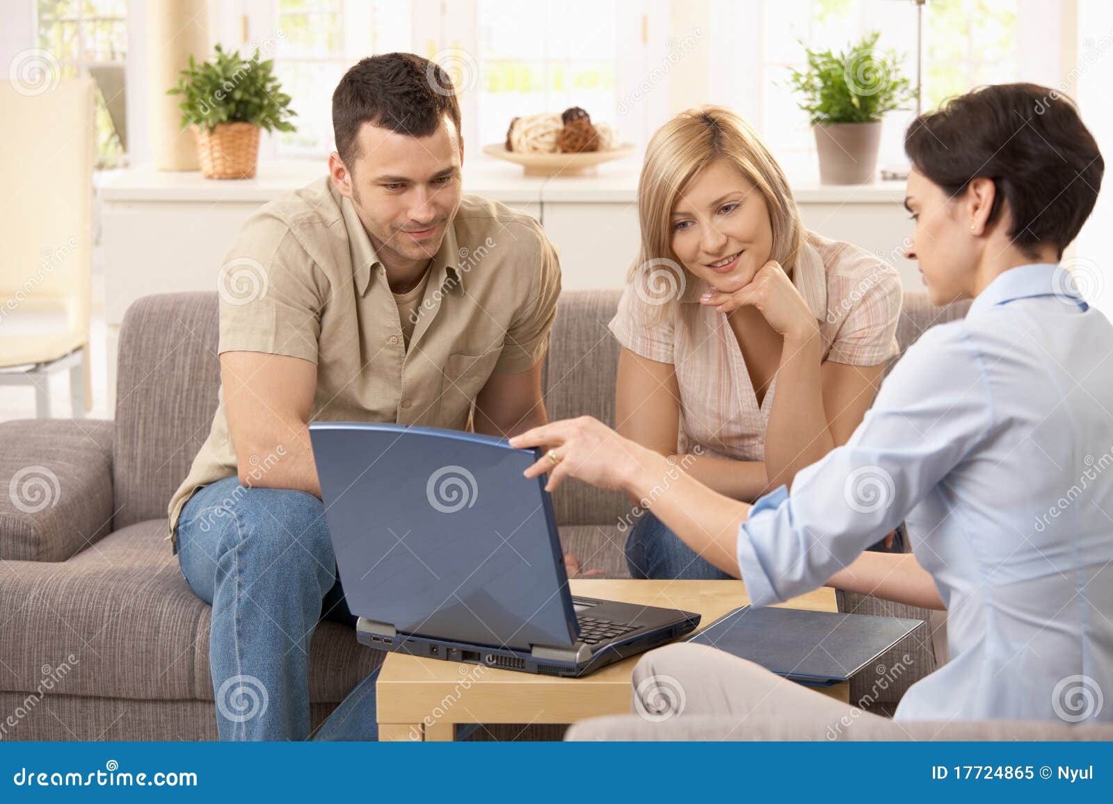 Advisor at family stock image. Image of computer, american 17724865