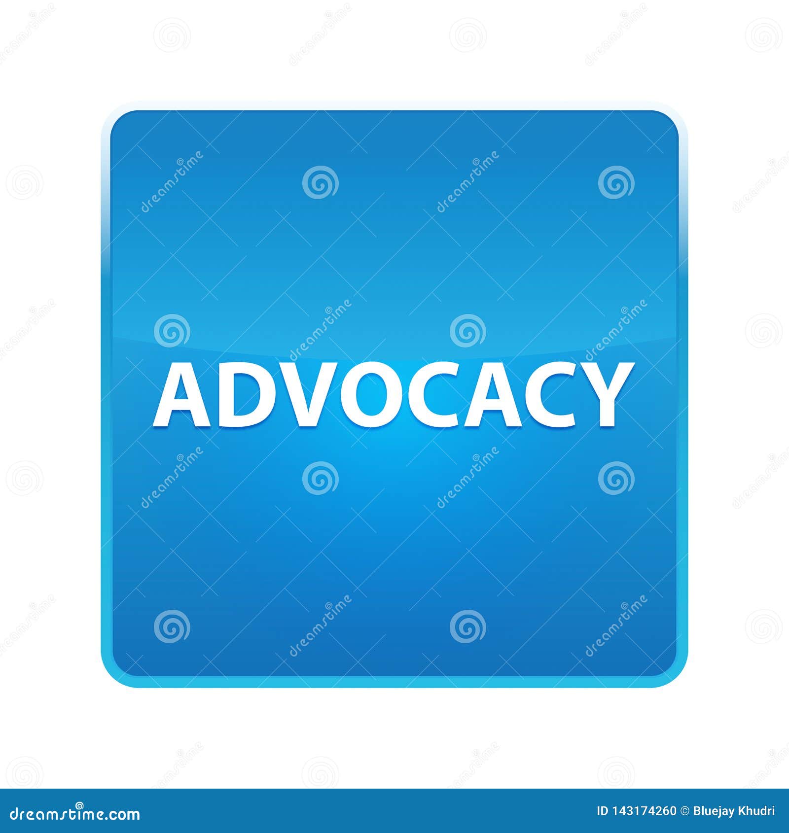 advocacy shiny blue square button