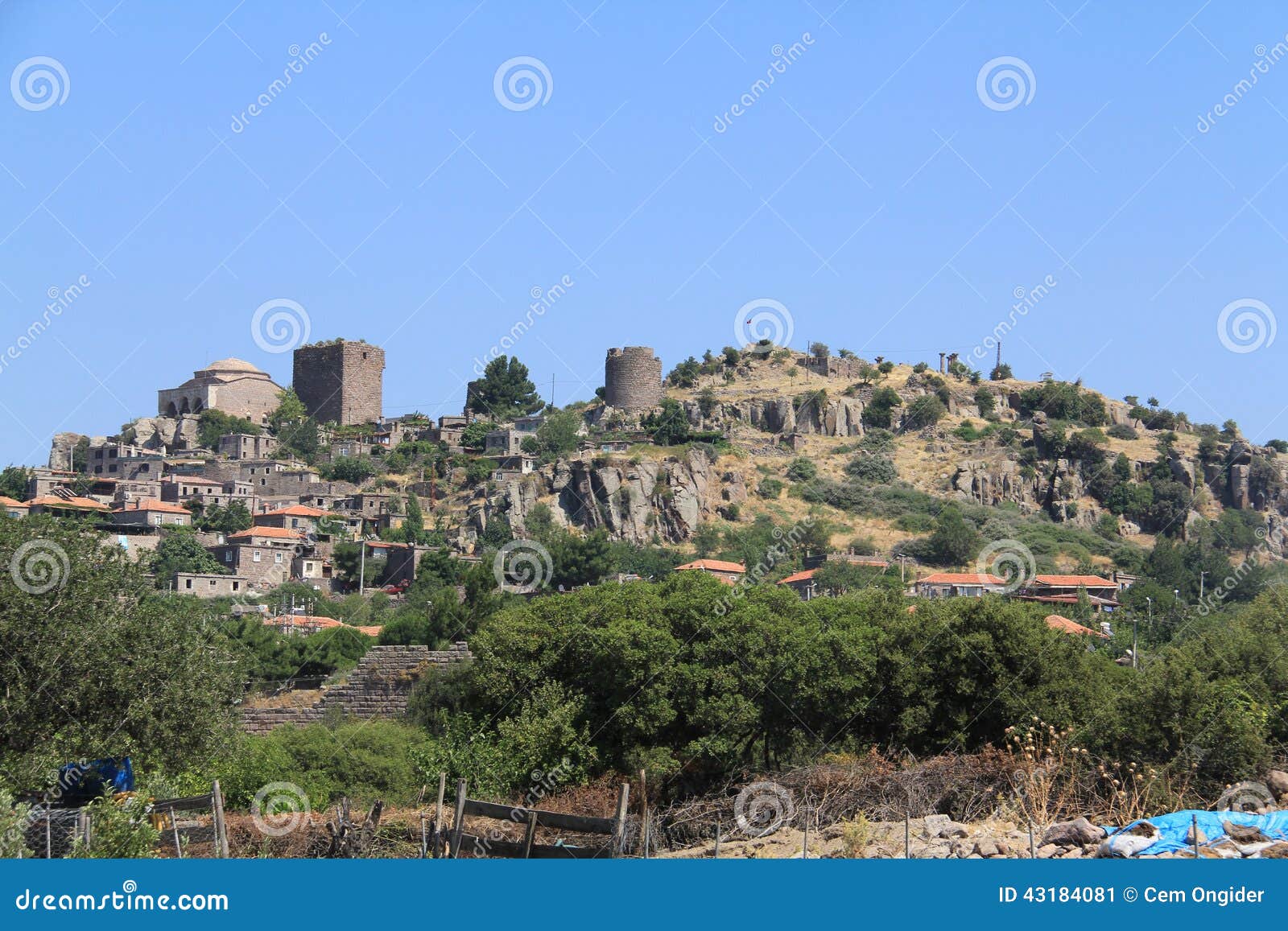 aegean area - assos castle, temple of athena,