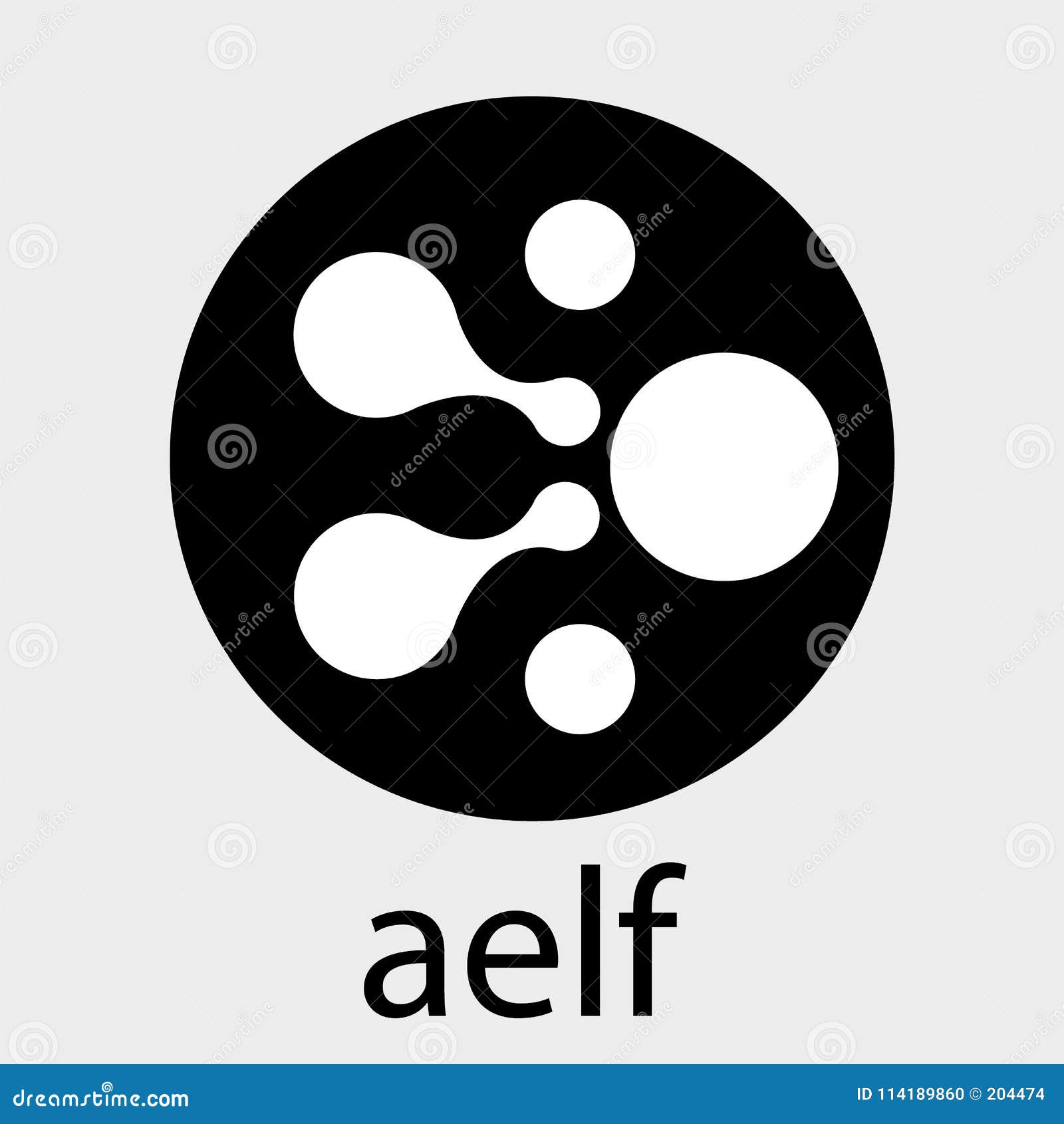 Aelf ELF Black and White Vector Logo. Decentralized Cloud Computing  Blockchain Network and Crypto Currency. Editorial Image - Illustration of  cloud, coin: 114189860