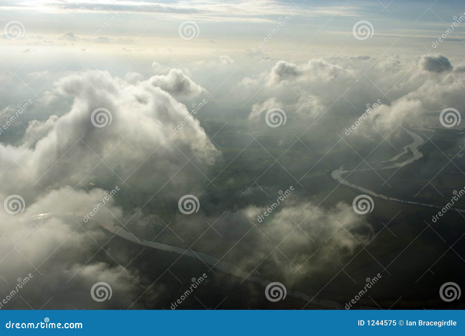 aerial above clouds