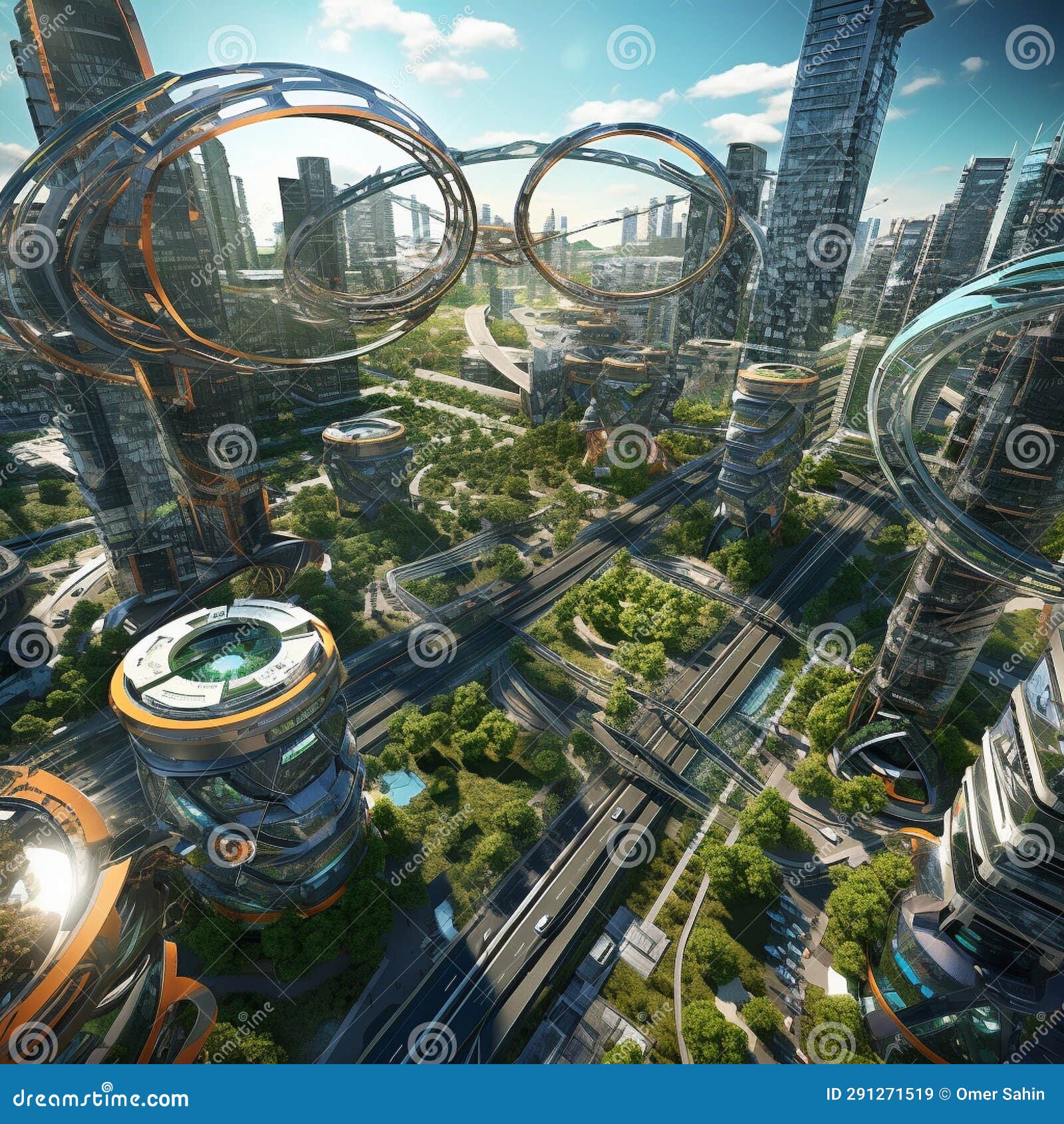 Aerial Architect Drones As Engineers of Urban Planning Stock