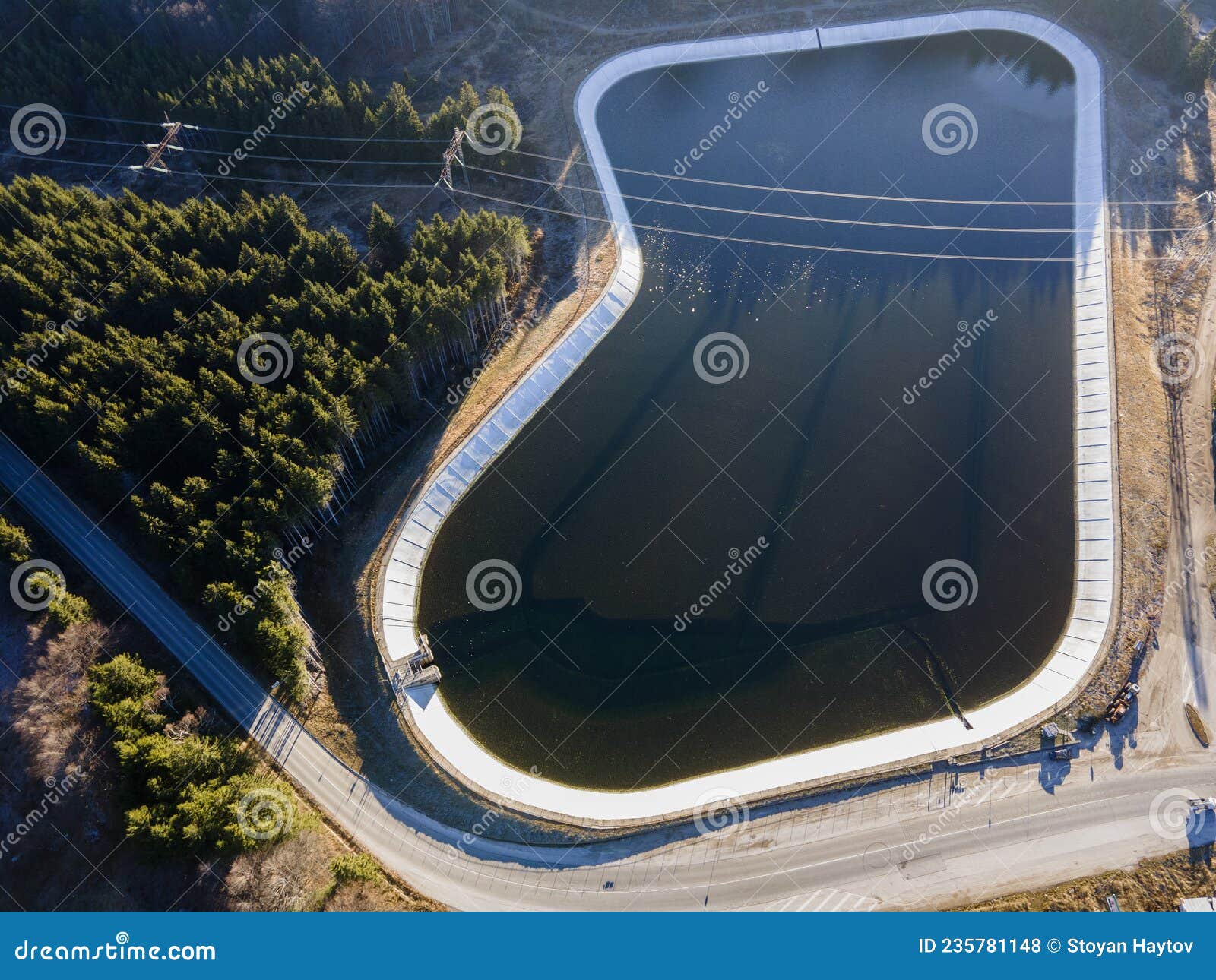 aerial view of petrohan pass, balkan mountains, bulgaria