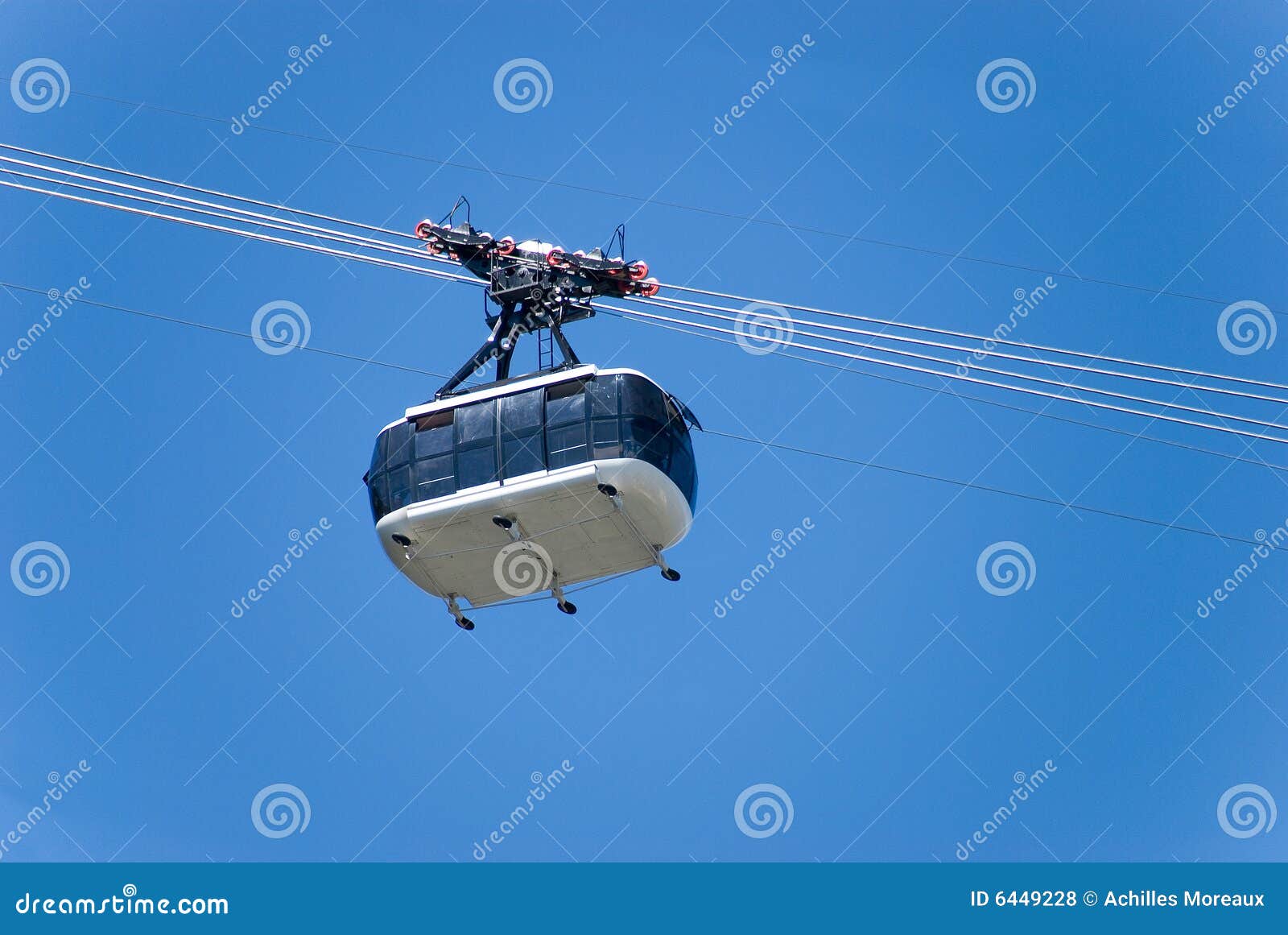 Aerial cable car stock photo. Image of blue, carriage 6449228