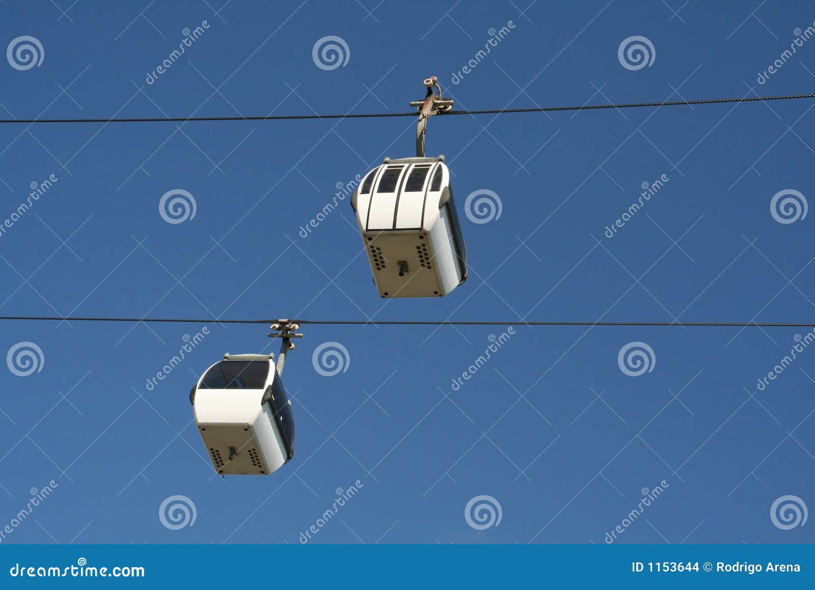 Aerial cable cars stock photo. Image of suspending, carriages 1153644