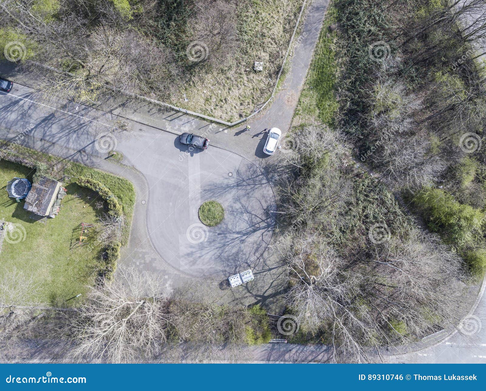 Aerial Of A Dead End Road Stock Photo Image Of Road