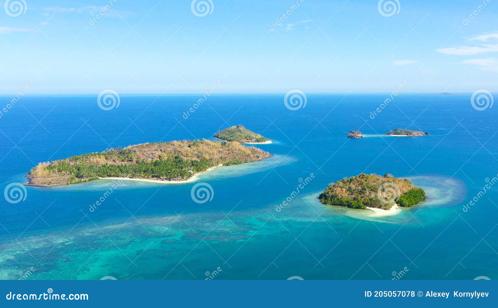 tropical islands and blue sea. philippines, zamboanga.