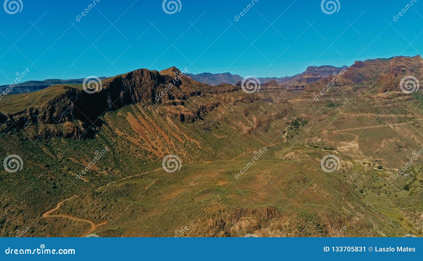 aerial drone image of beautiful stunning landscape view off the degollada de la yegua viewpoint with cliff rock peaks and valley