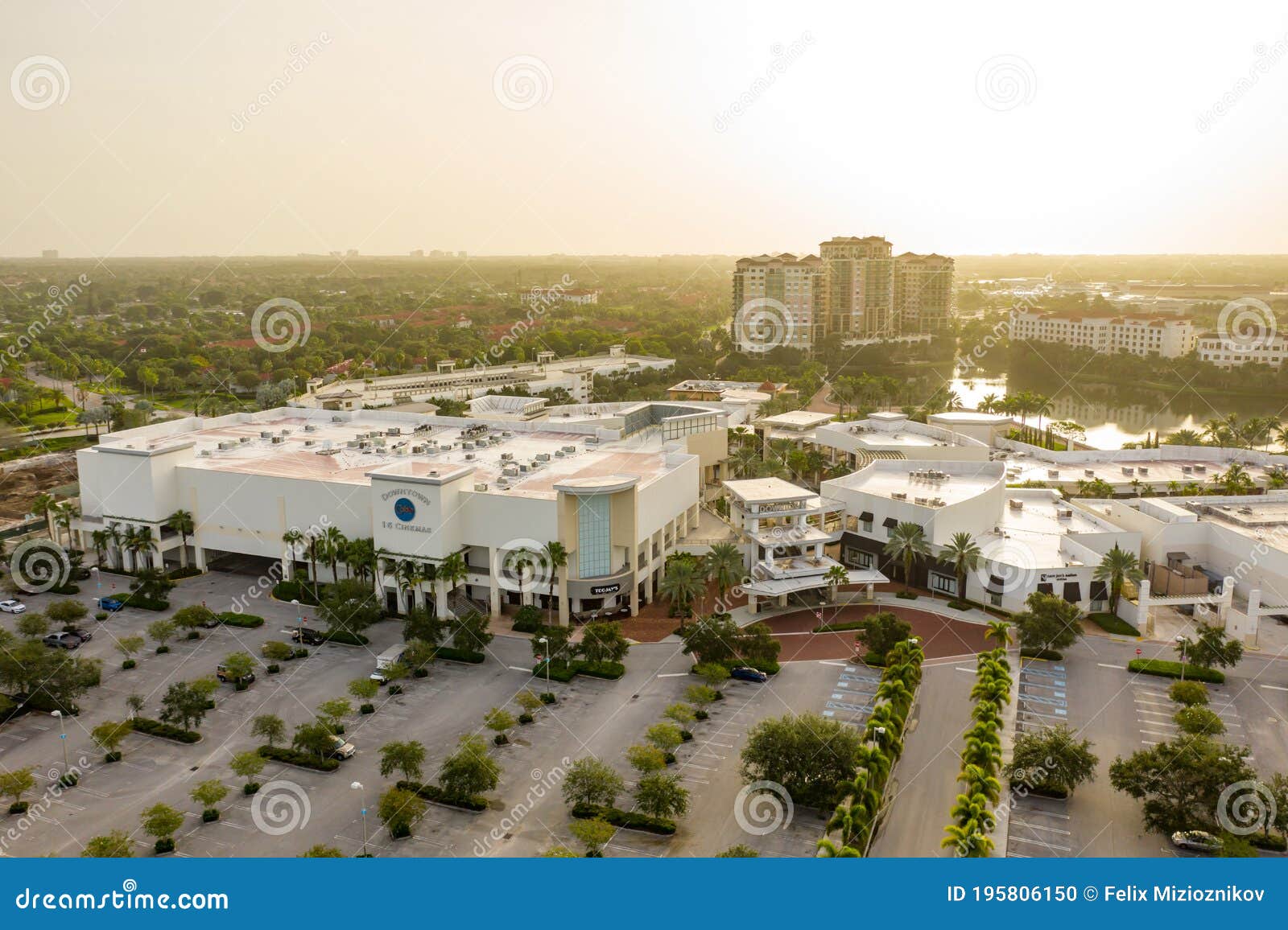 Aerial Drone Photo of the Gardens Mall Palm Beach FL USA at