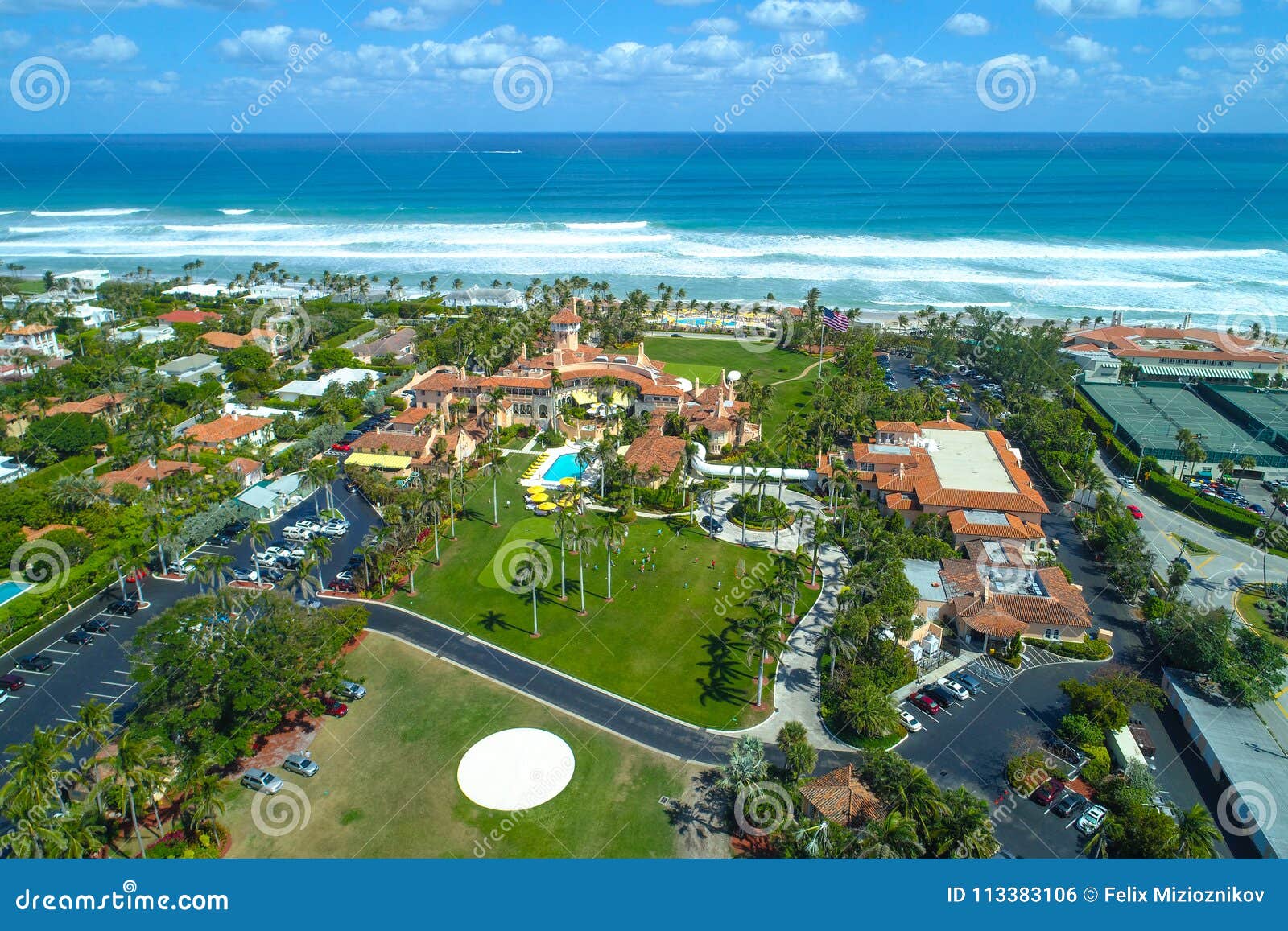 aerial photo mar a lago palm beach florida usa