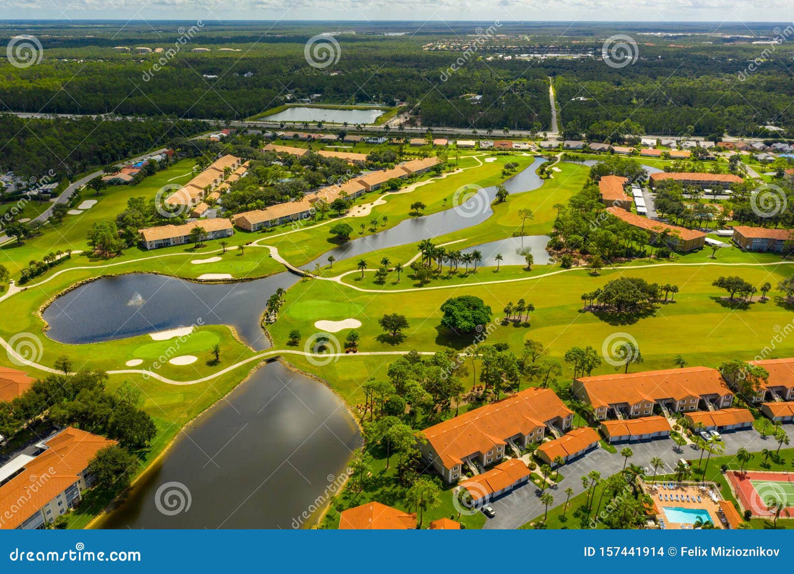Aerial Drone Photo Naples FL USA Stock Photo Image of green, summer
