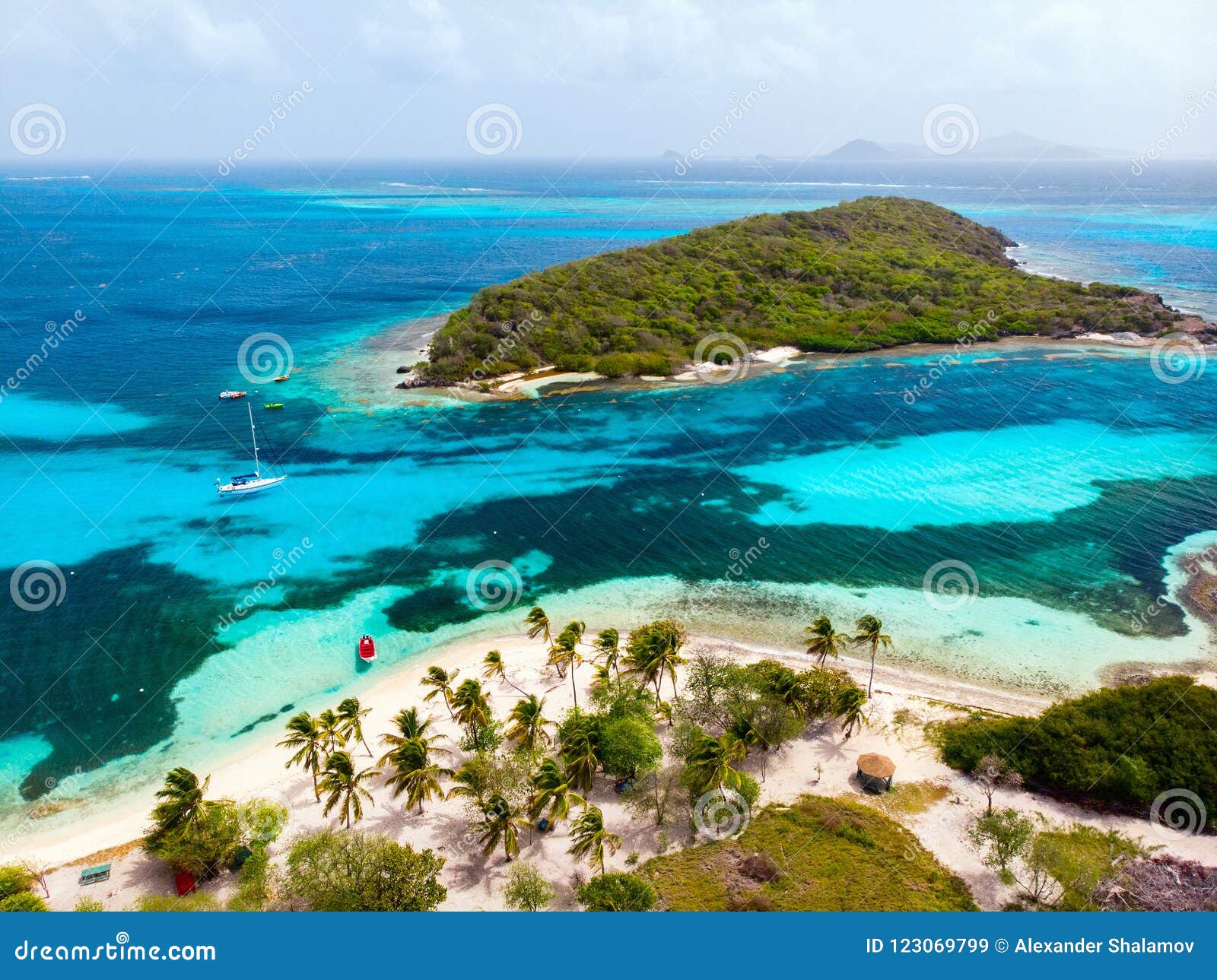 top view of tobago cays