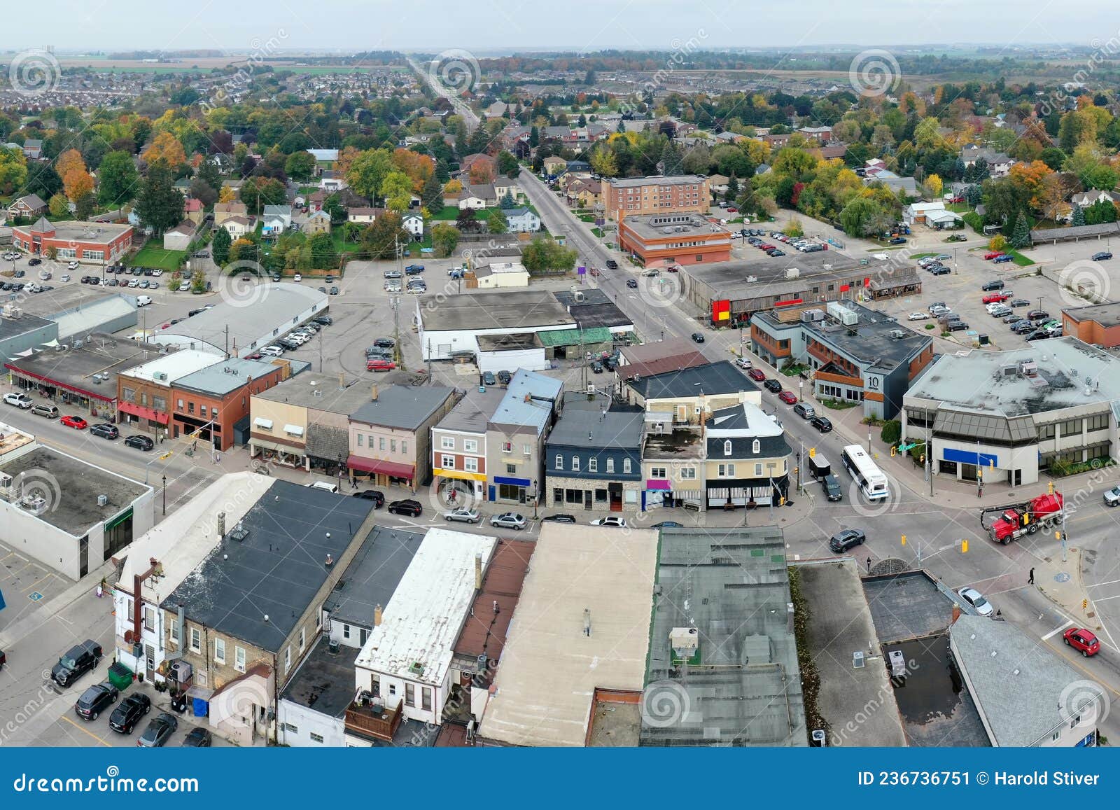 Aerial of Elmira, Ontario, Canada Stock Image Image of outside