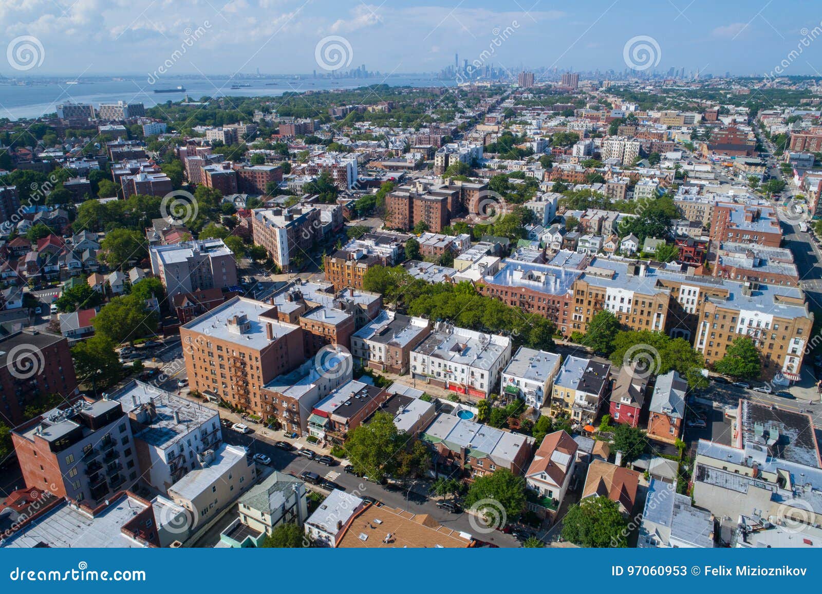 Aerial Image of Bay Ridge Brooklyn New York Stock Image - Image of