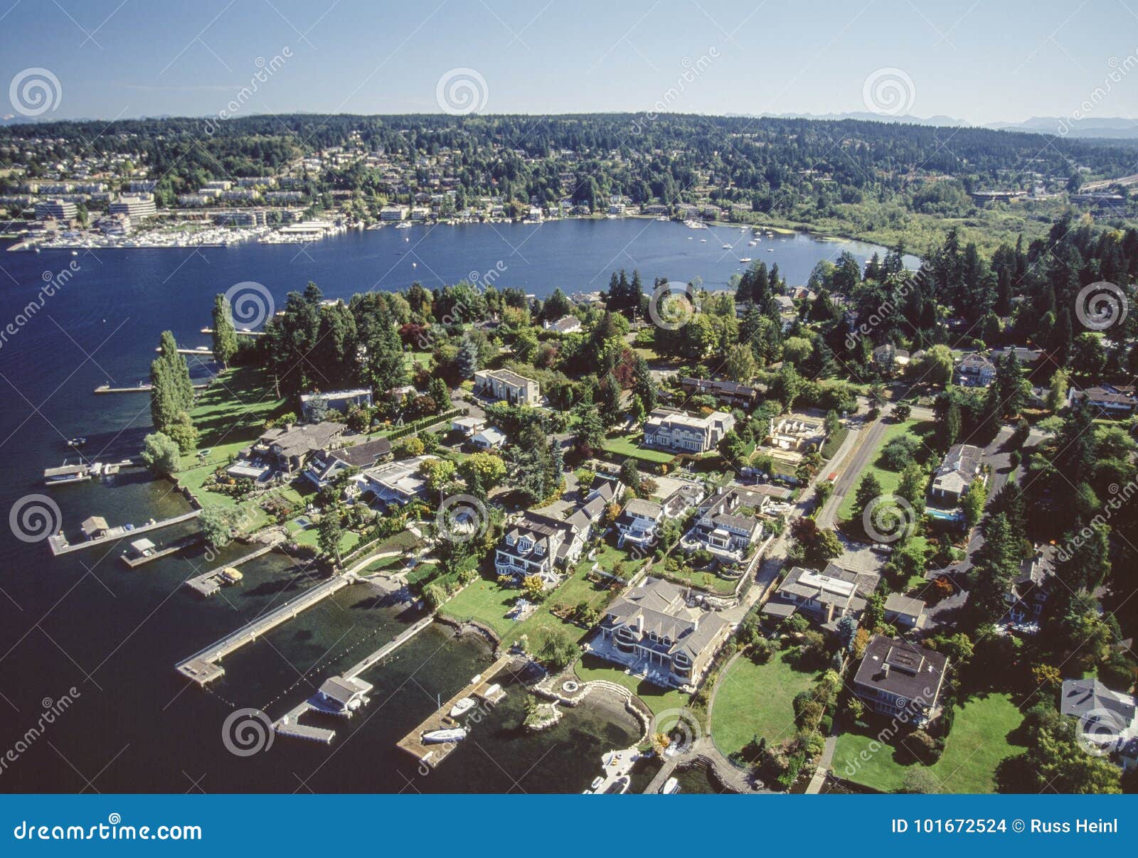 aerial image of bellevue area in seattle, washington