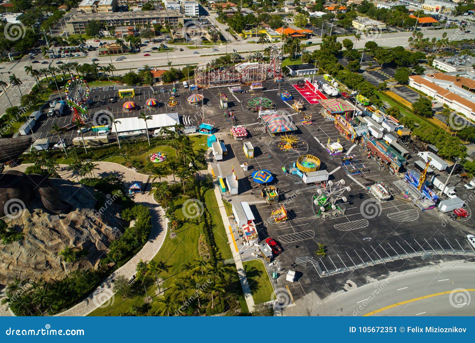 aerial image of the broward county youth fair in hallandale fl