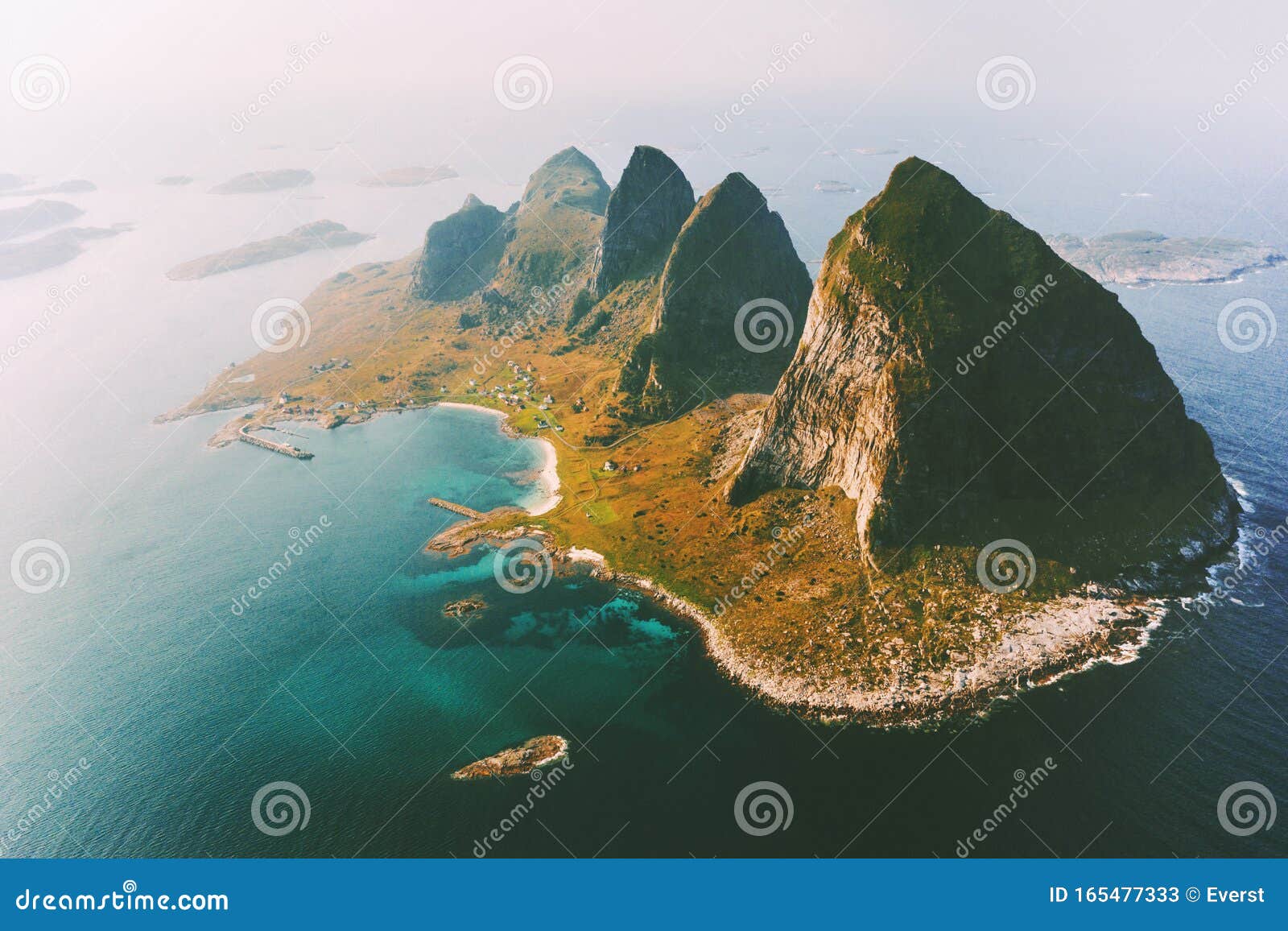 Aerial Island Sea View Norway Landscape Traena Islands 库存图片 - 图片 包括有 自由 ...