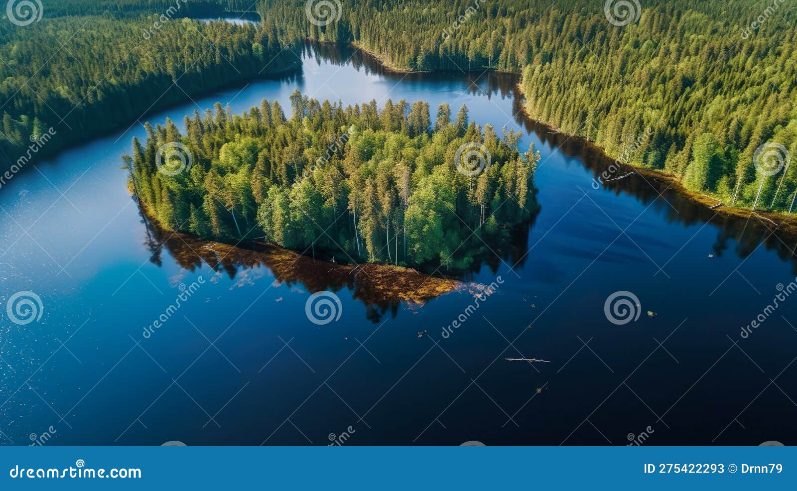 Aerial Panorama Areas and Boreal Forests in Finland Stock Image - Image ...