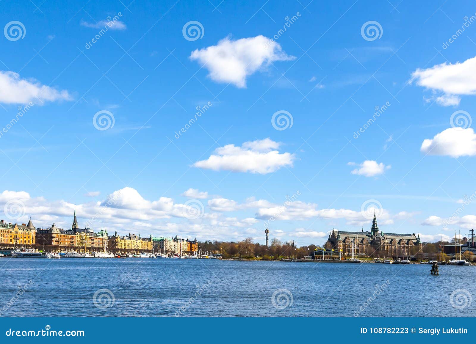 aerial panorama of stockholm, sweden