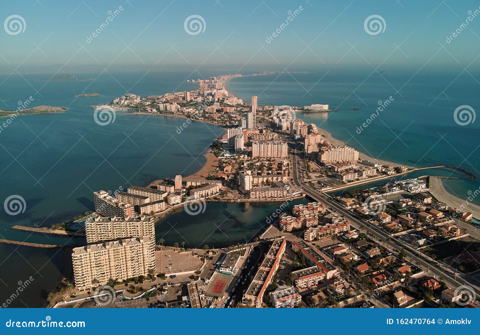 aerial panoramic photography drone point of view la manga del mar menor