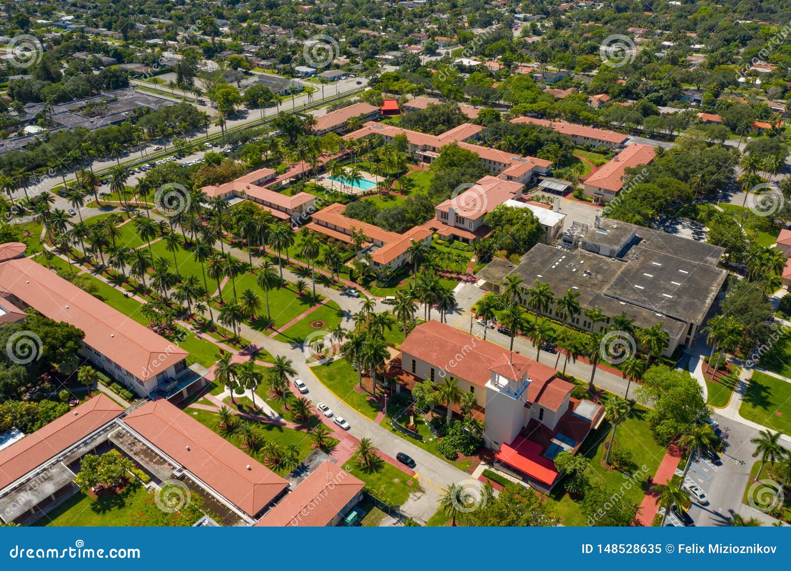 Aerial Photo Barry University Miami Florida College Campus Stock Image -  Image of florida, drone: 148528635