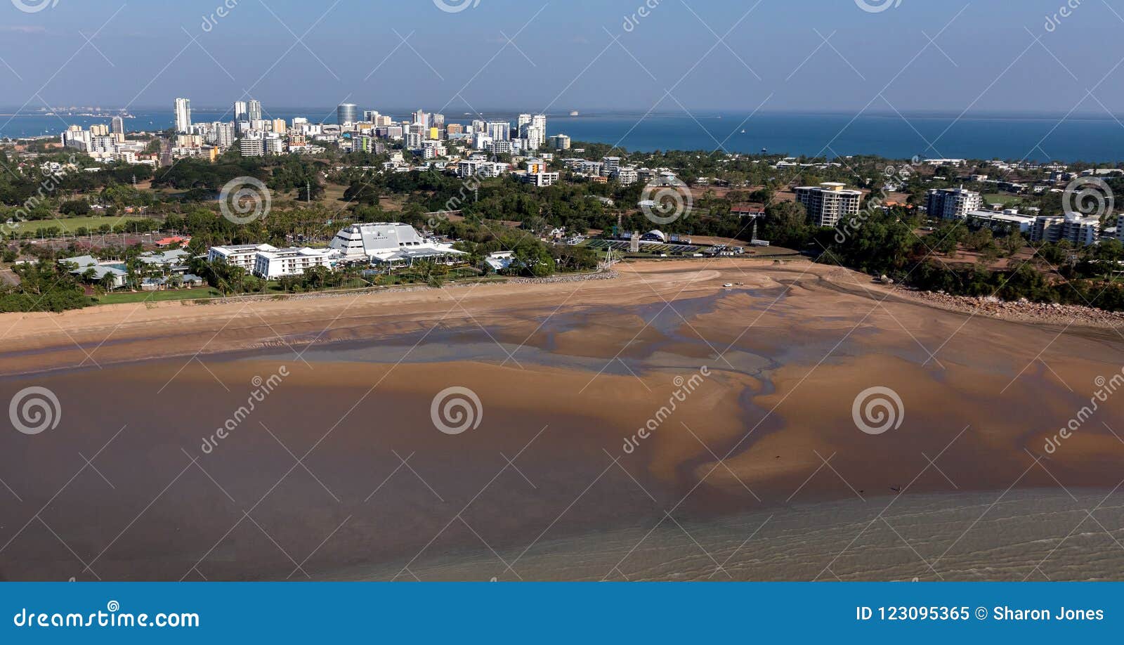 an aerial photo of darwin, the capital city of the northern territory of australia.