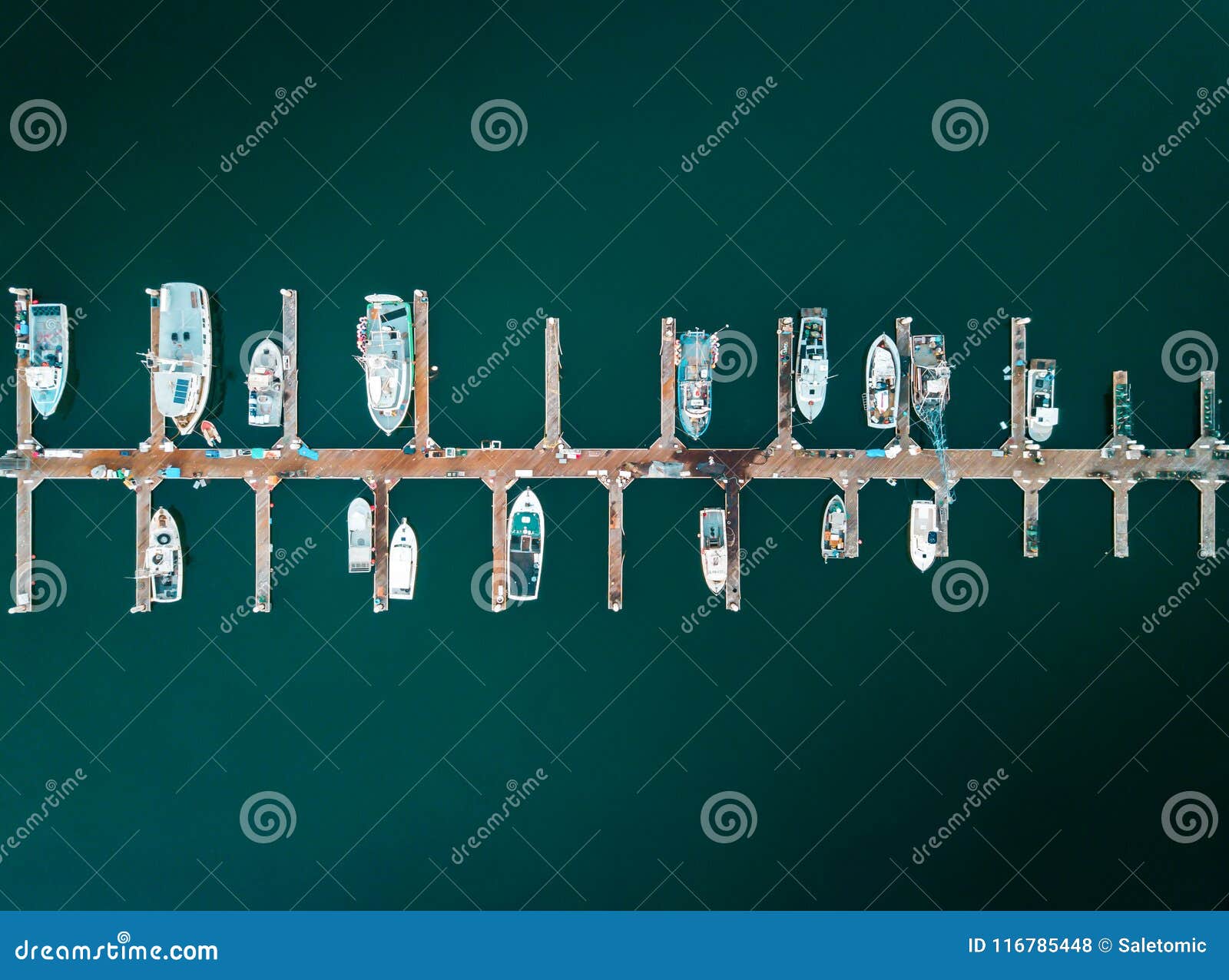 aerial photo of docked boats