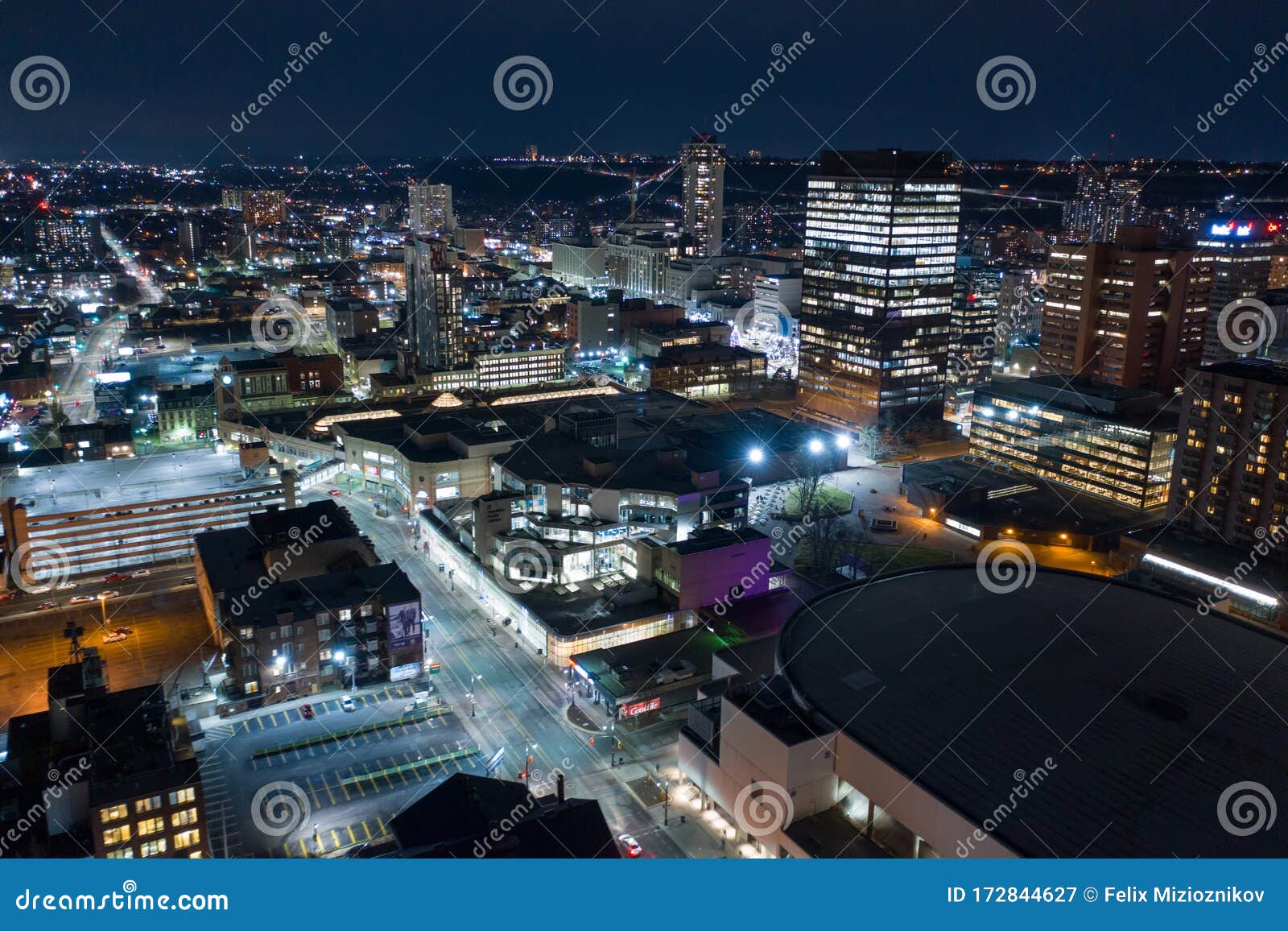 Aerial Photo Downtown Hamilton on CA Stock Image Image of hamilton, aerial 172844627