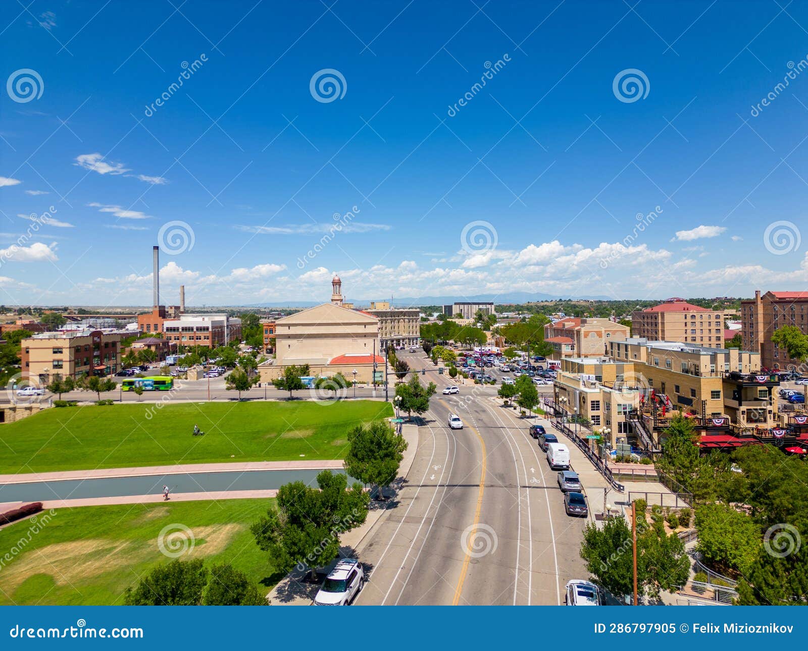 aerial photo downtown pueblo colorado