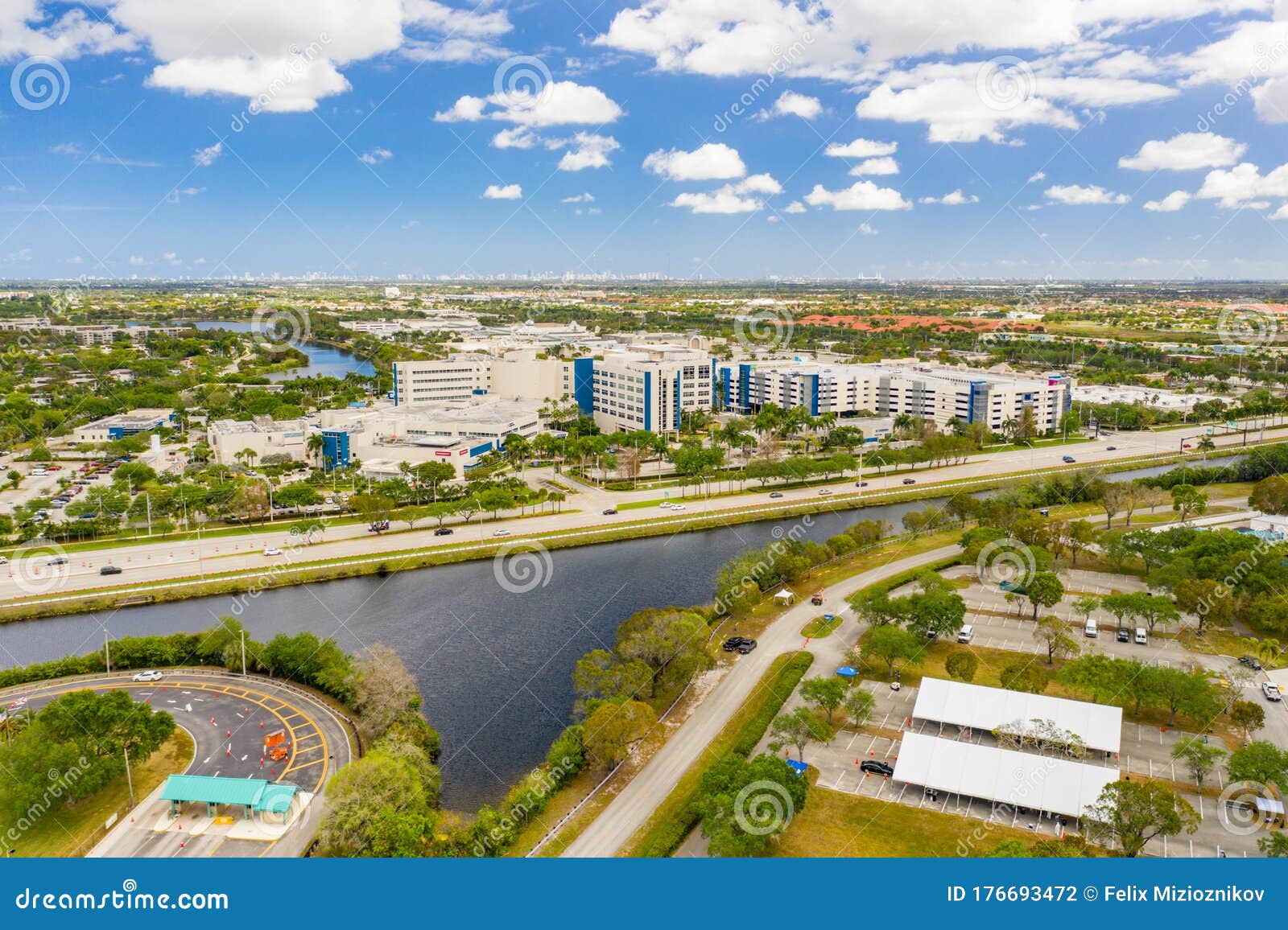 aerial photo memorial hospital west pembroke pines fl