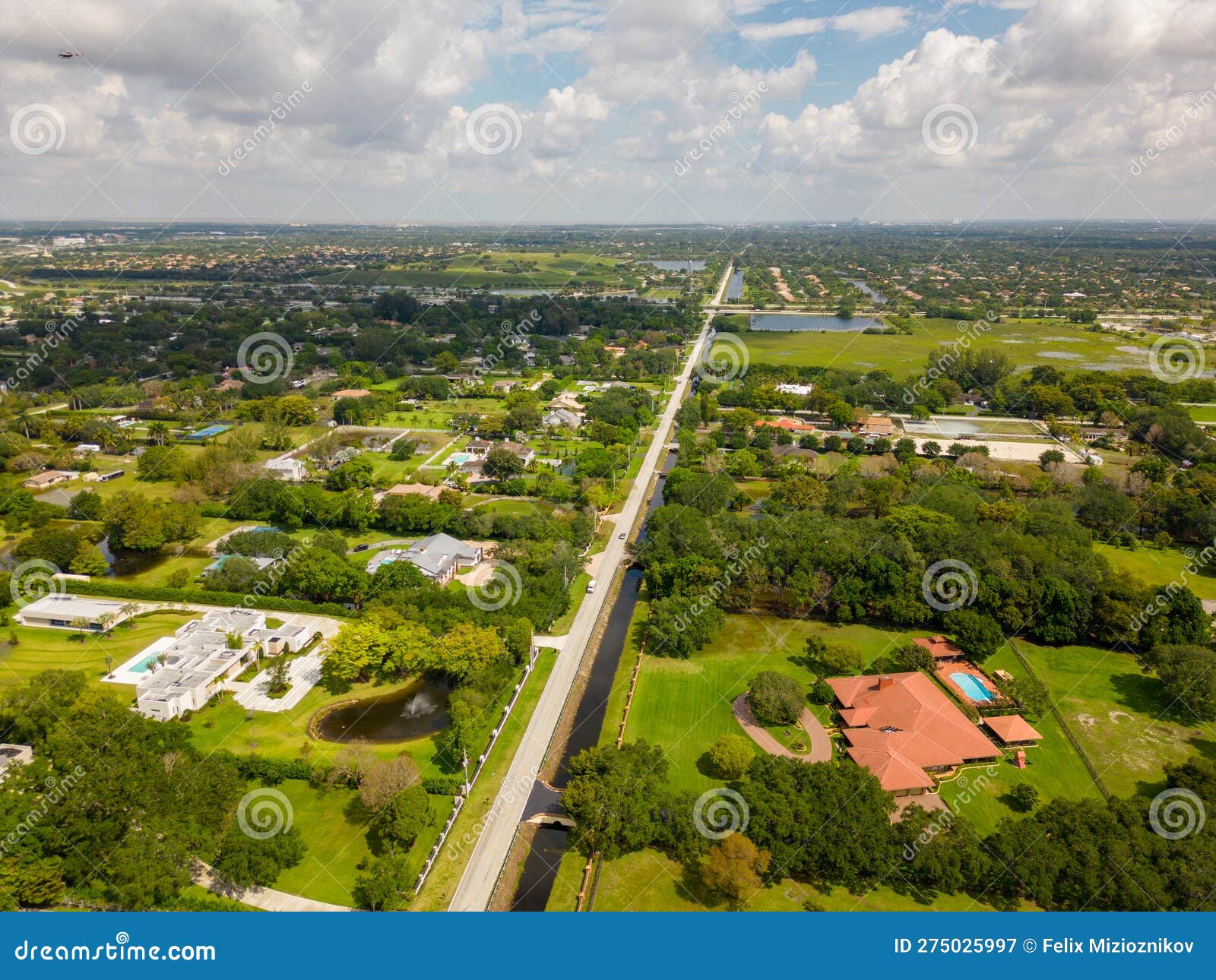aerial photo upscale homes in southwest ranches broward county fl