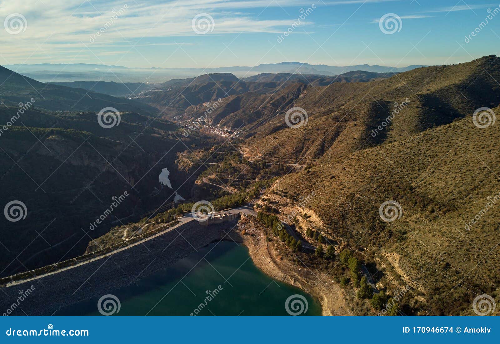 aerial photography embalse de canales reservoir