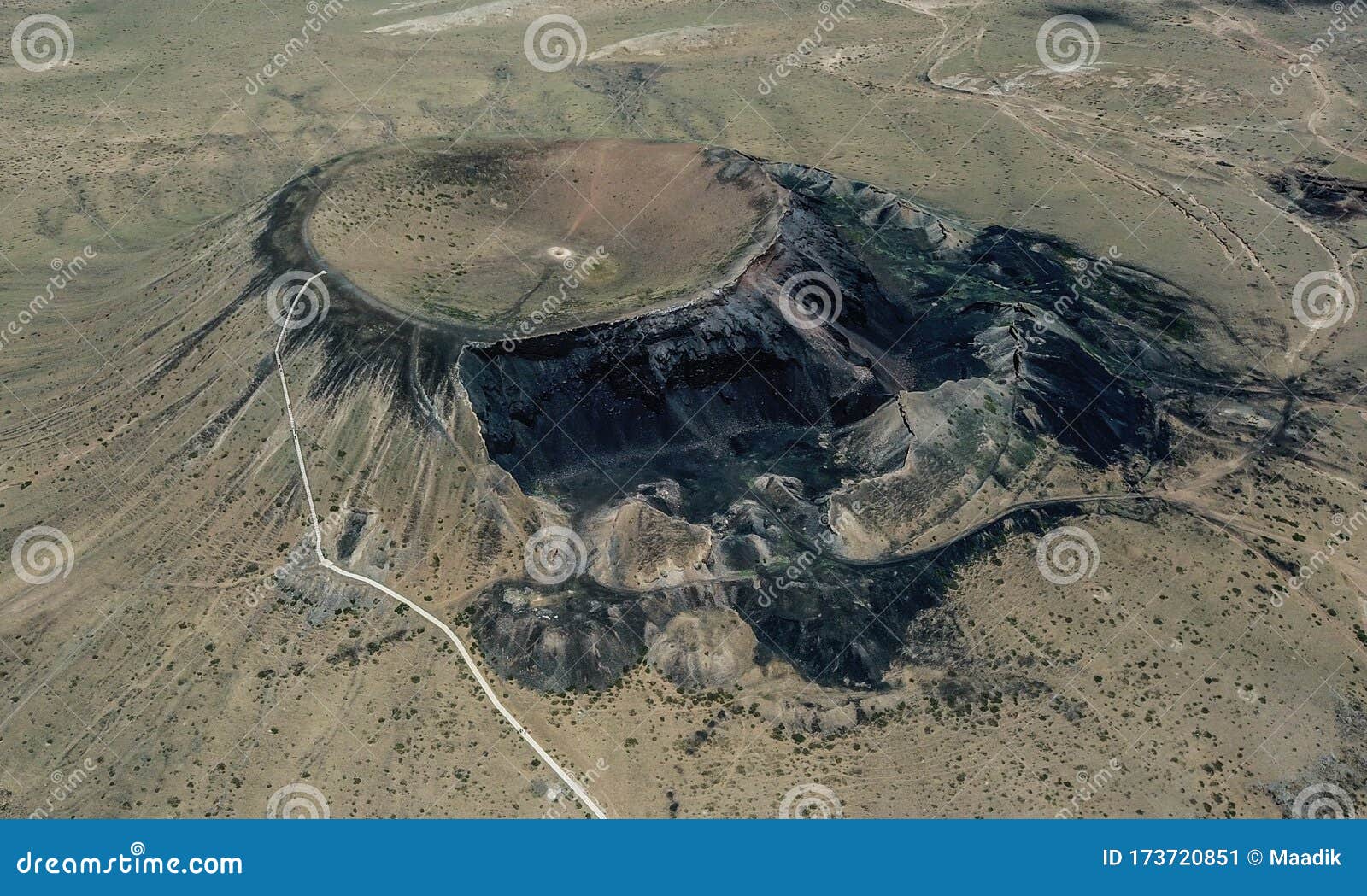 aerial photography of natural scenery of ulan hada volcano group chahar volcano group in inner mongolia, china