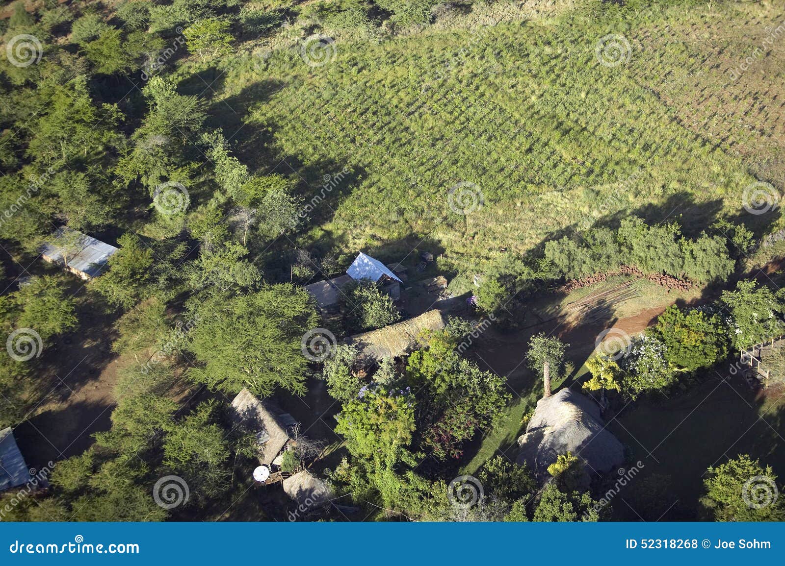 aerial photos of overlooking lewa conservancy and lodging in kenya, africa