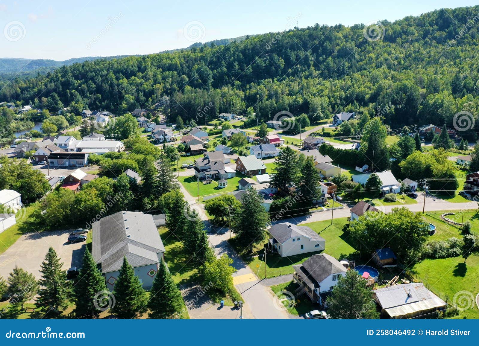 Aerial Scene of Saint Come, Quebec, Canada Stock Photo Image of