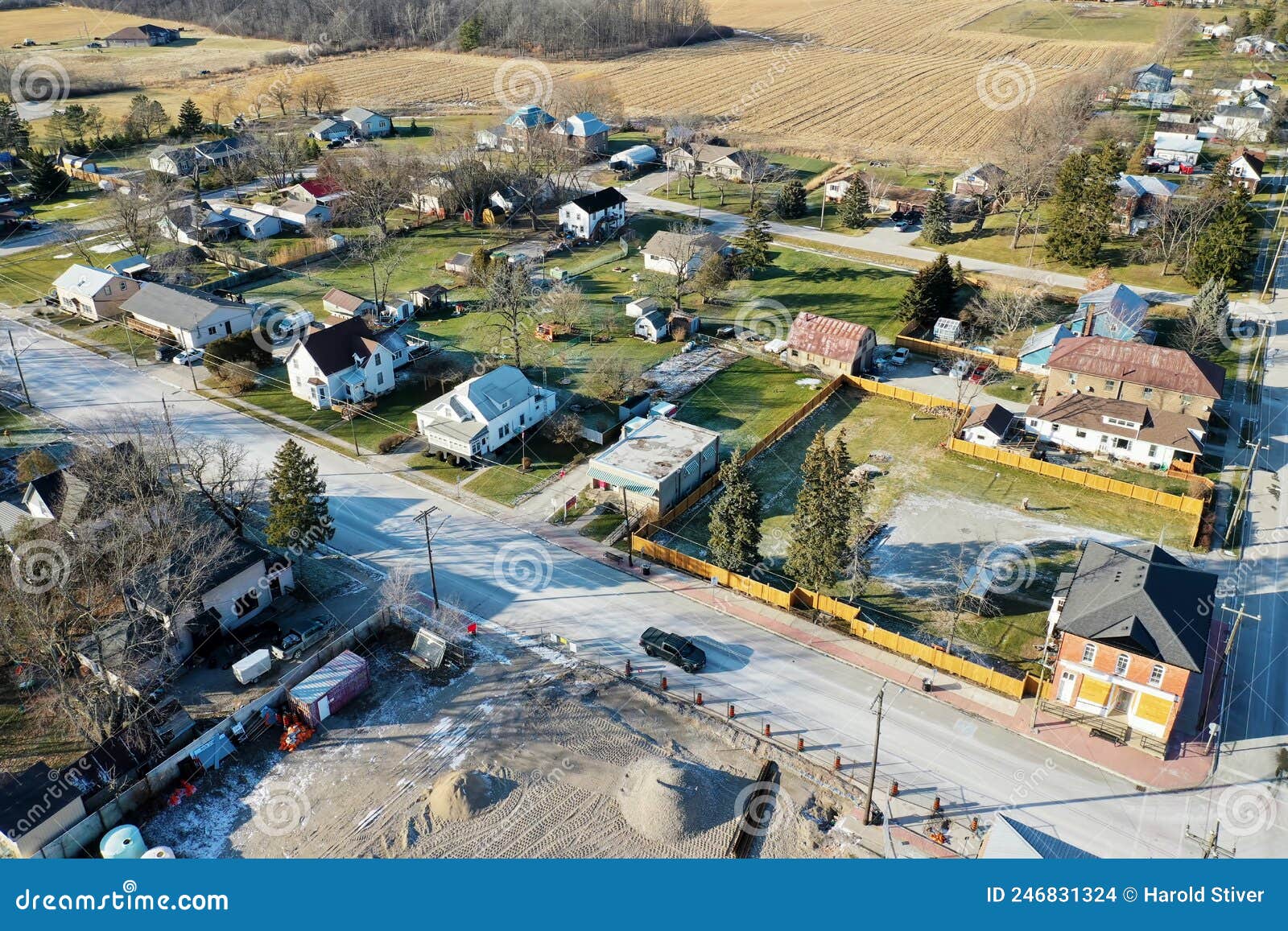 Aerial Scene of Selkirk, Ontario, Canada Stock Photo Image of