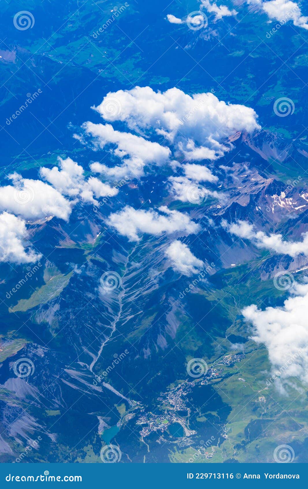aerial scenic view of the livigno alps switzerland