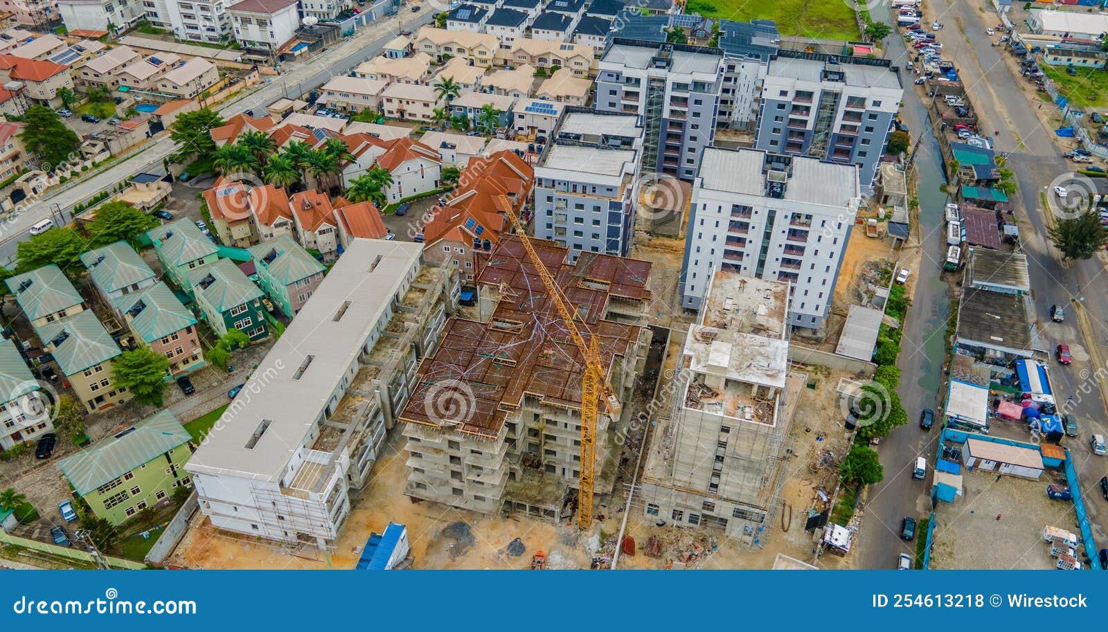 Aerial Shot of the Site Construction Area Stock Photo Image of area