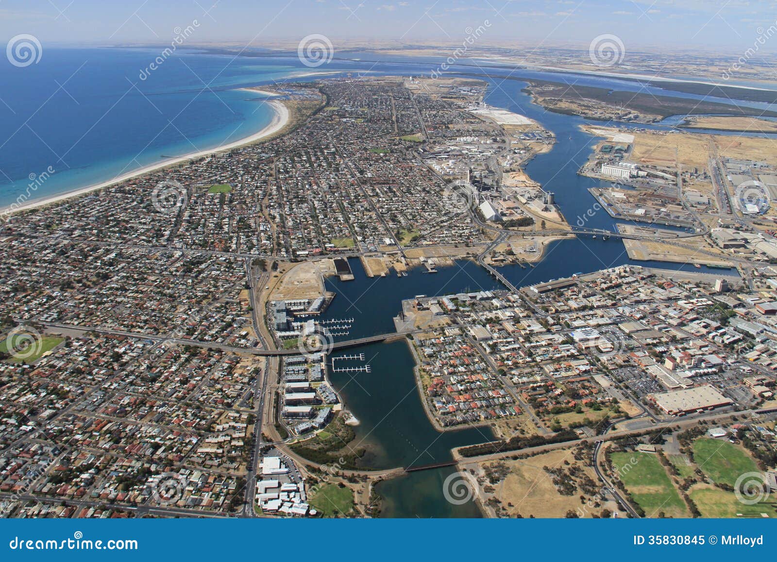 Aerial south australia stock image. Image of port, adelaide 35830845