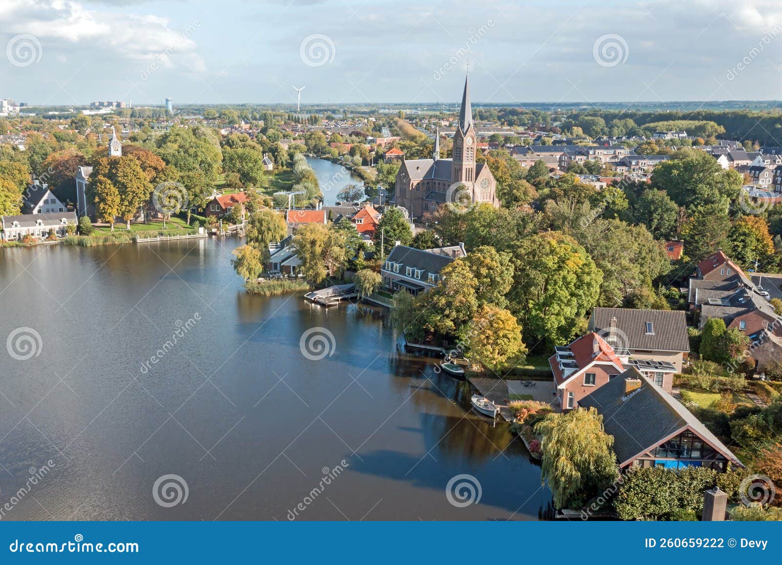Oudekerk Aan De Ijsel Aerial from the Traditional City Oudekerk Aan De Amstel in the