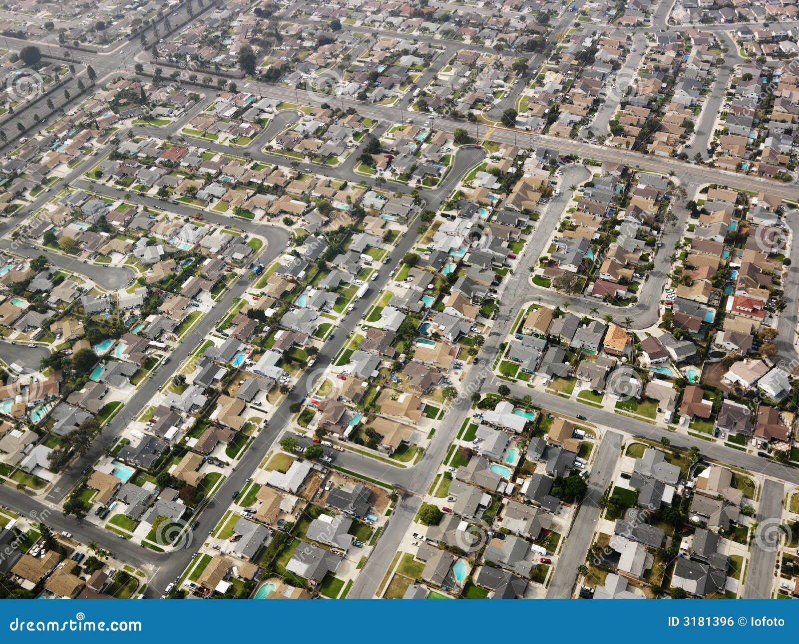 aerial of urban sprawl.