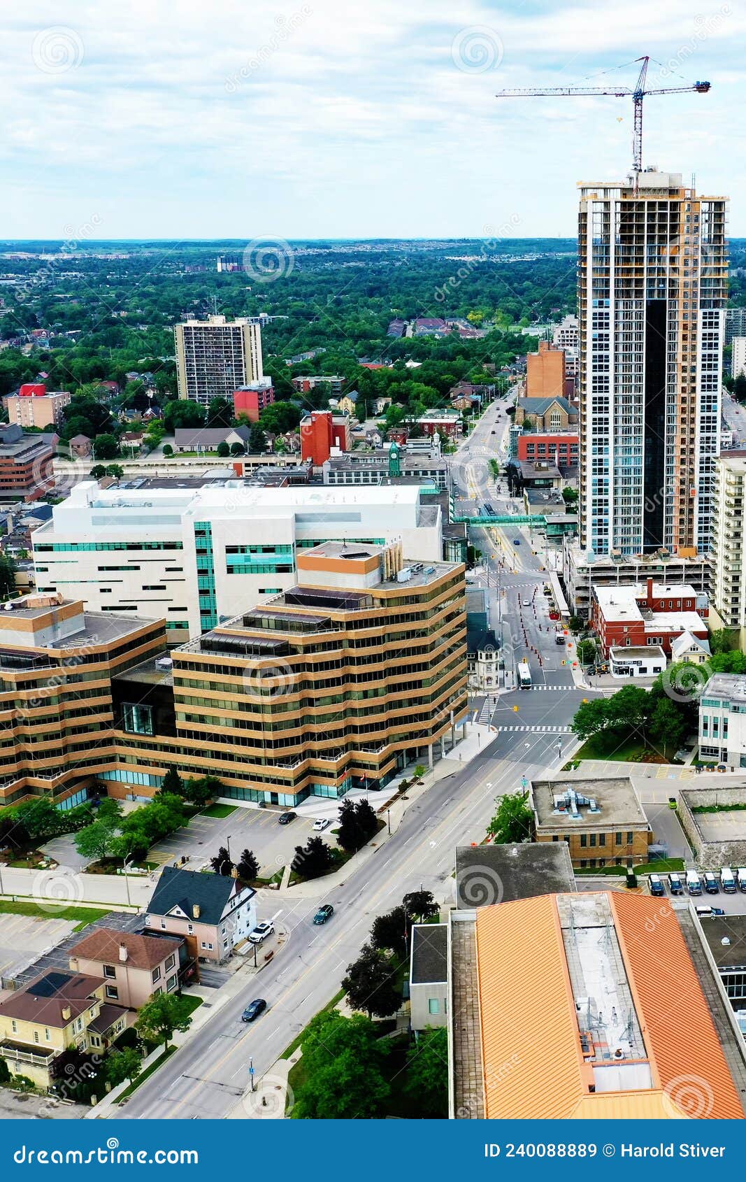Aerial Vertical of Kitchener, Ontario, Canada Editorial Stock Image