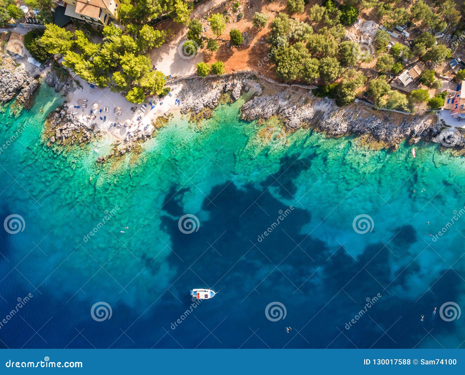 Aerial View of Agios Nikolaos City in Zakynthos Zante Islan Stock Photo ...